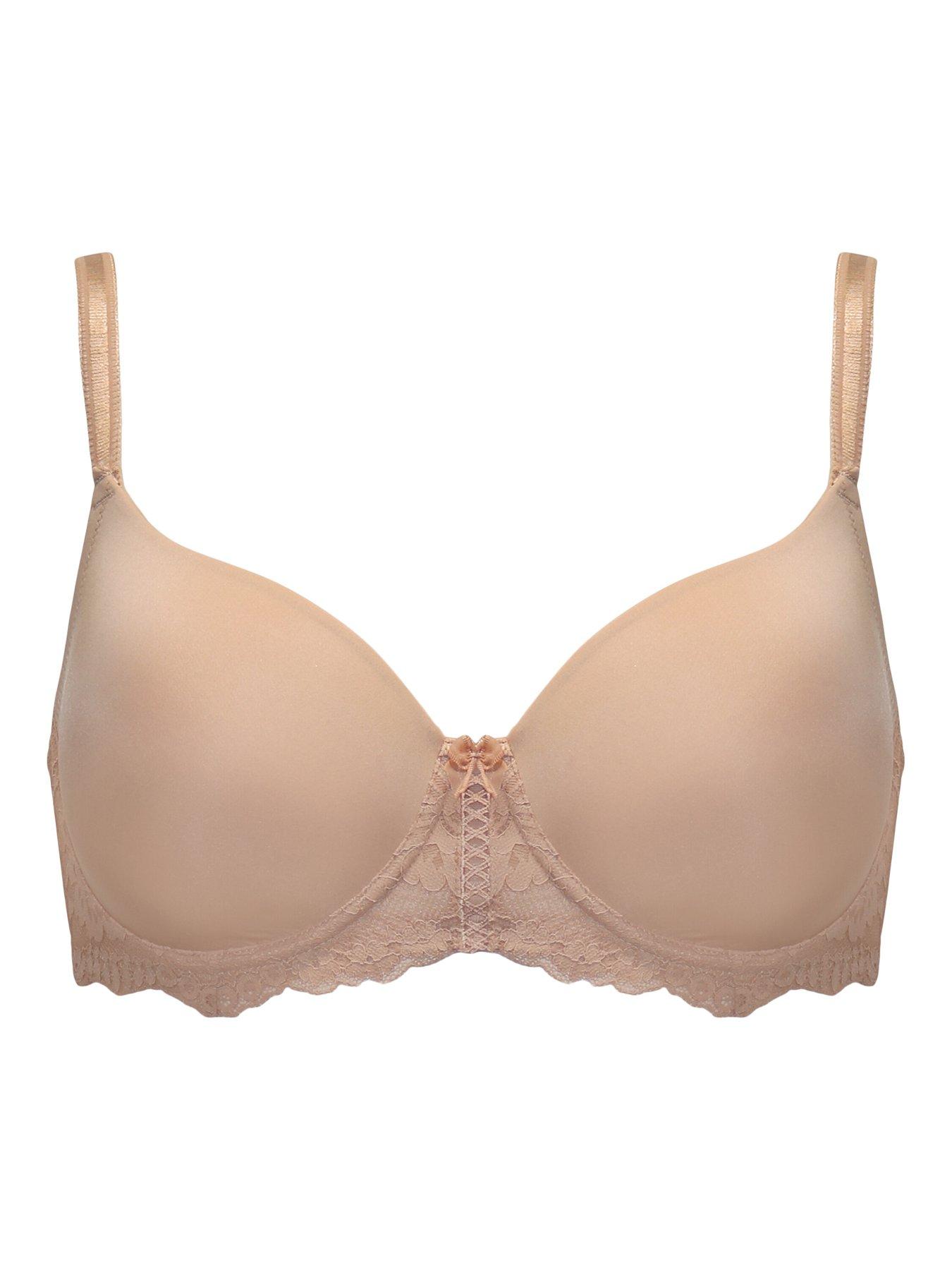 Image 3 of 4 of Pour Moi Fleur Padded Underwired Balconette Bra - Beige