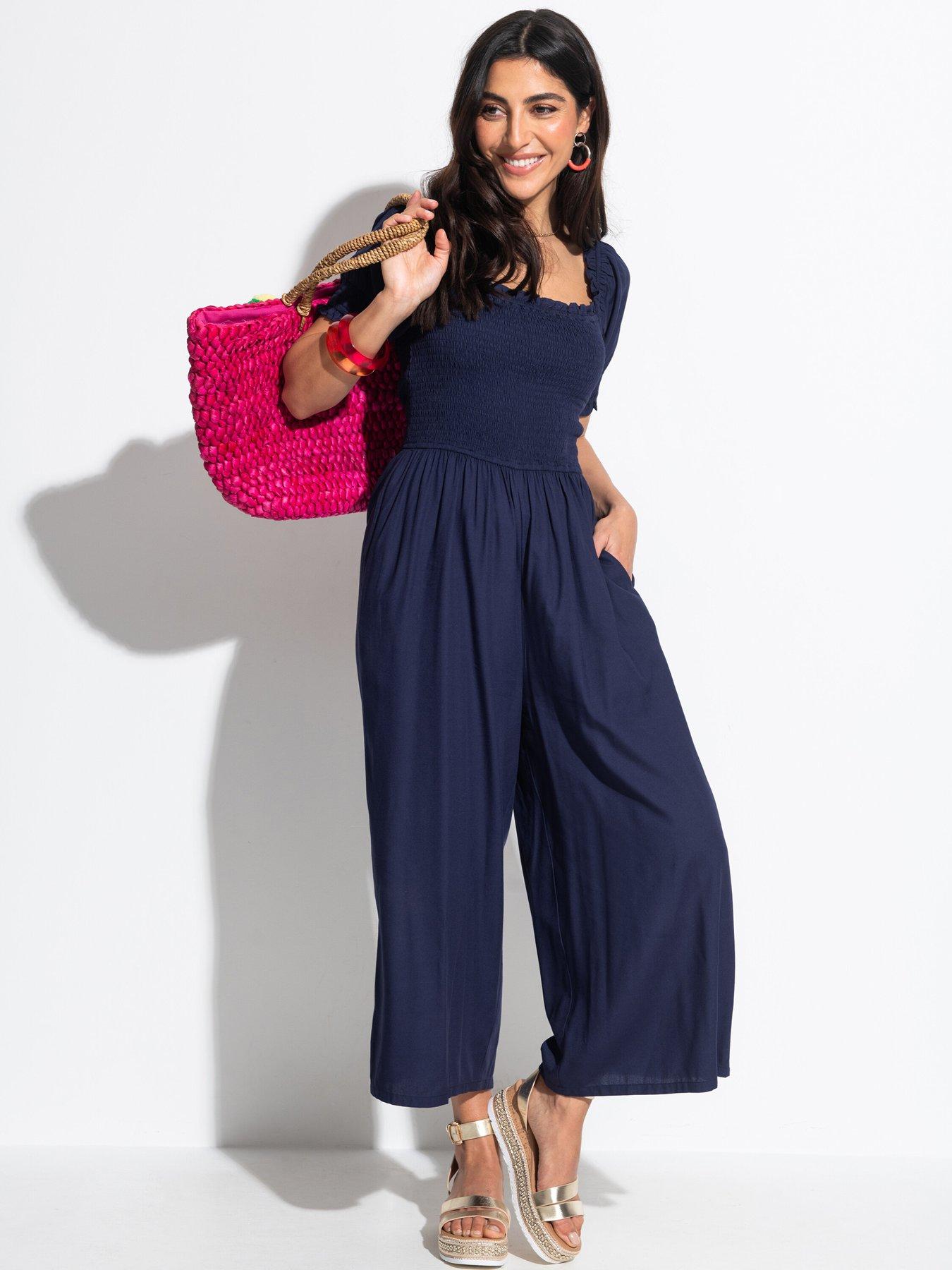 pour-moi-sally-shirred-bodice-woven-puff-sleeve-jumpsuit-with-lenzingtrade-ecoverotrade-viscose-fibres-dark-blue