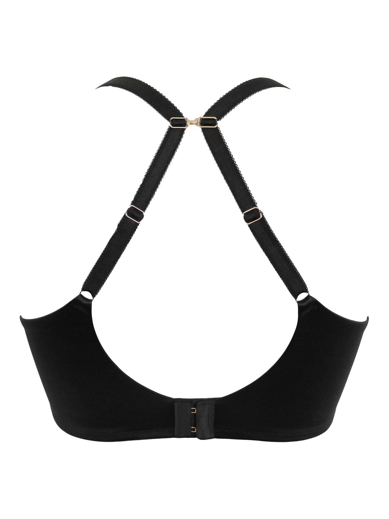  image of pour-moi-effortless-non-padded-full-cup-side-support-bra-black