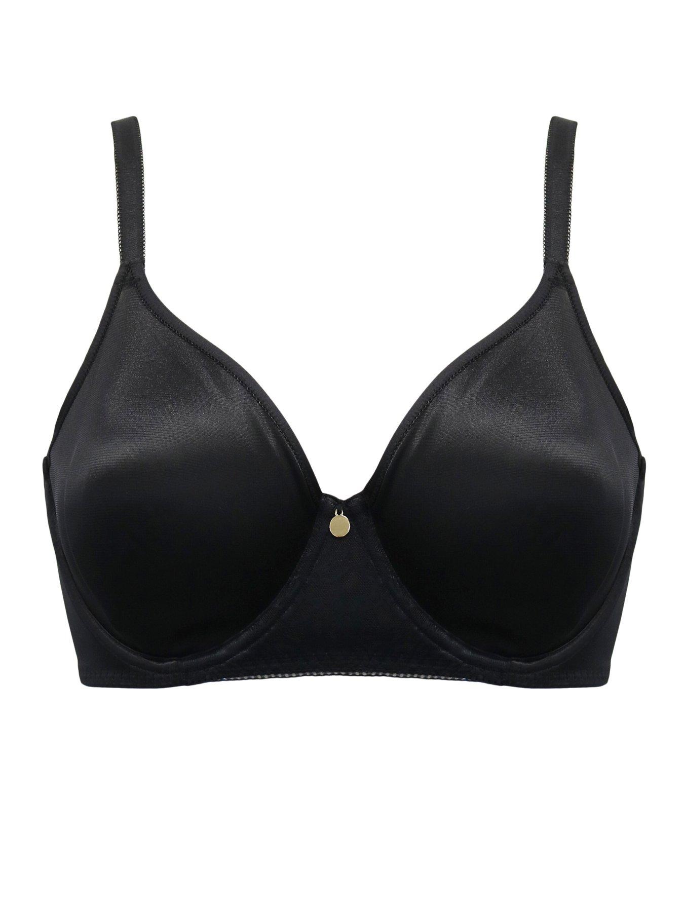  image of pour-moi-effortless-non-padded-underwired-minimiser-bra-black