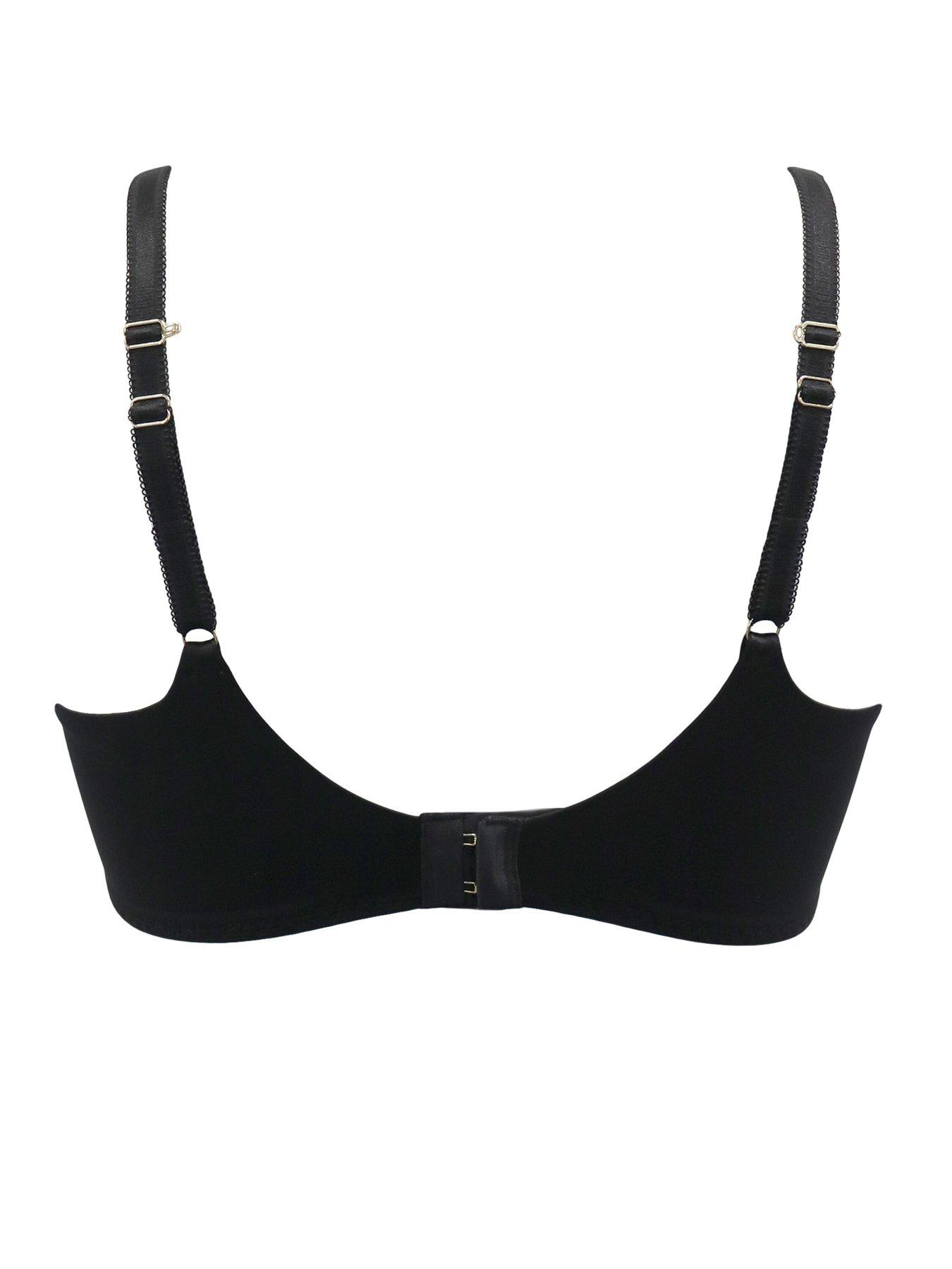  image of pour-moi-effortless-non-padded-underwired-minimiser-bra-black