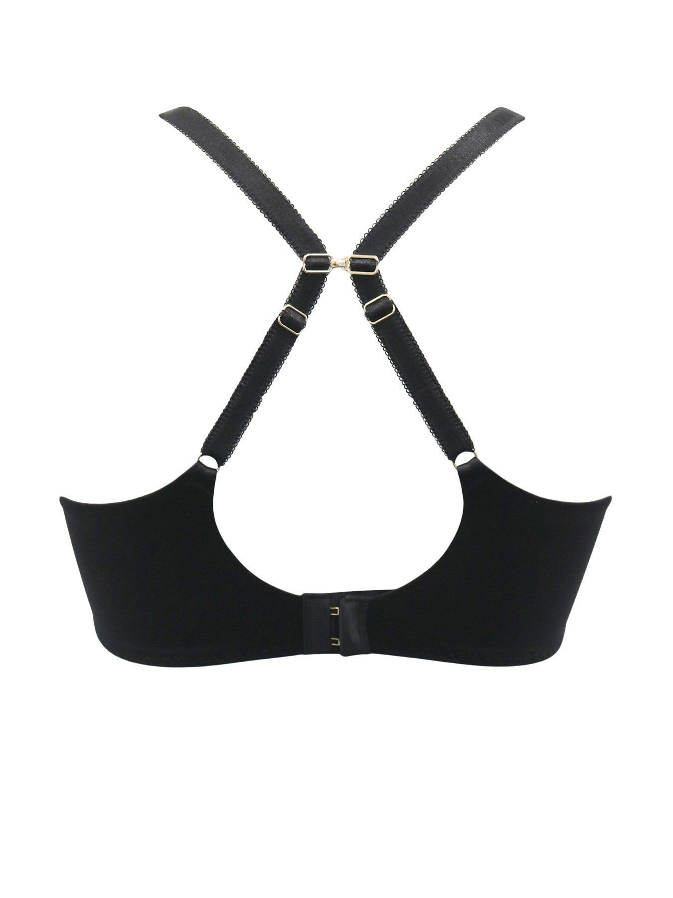  image of pour-moi-effortless-non-padded-underwired-minimiser-bra-black