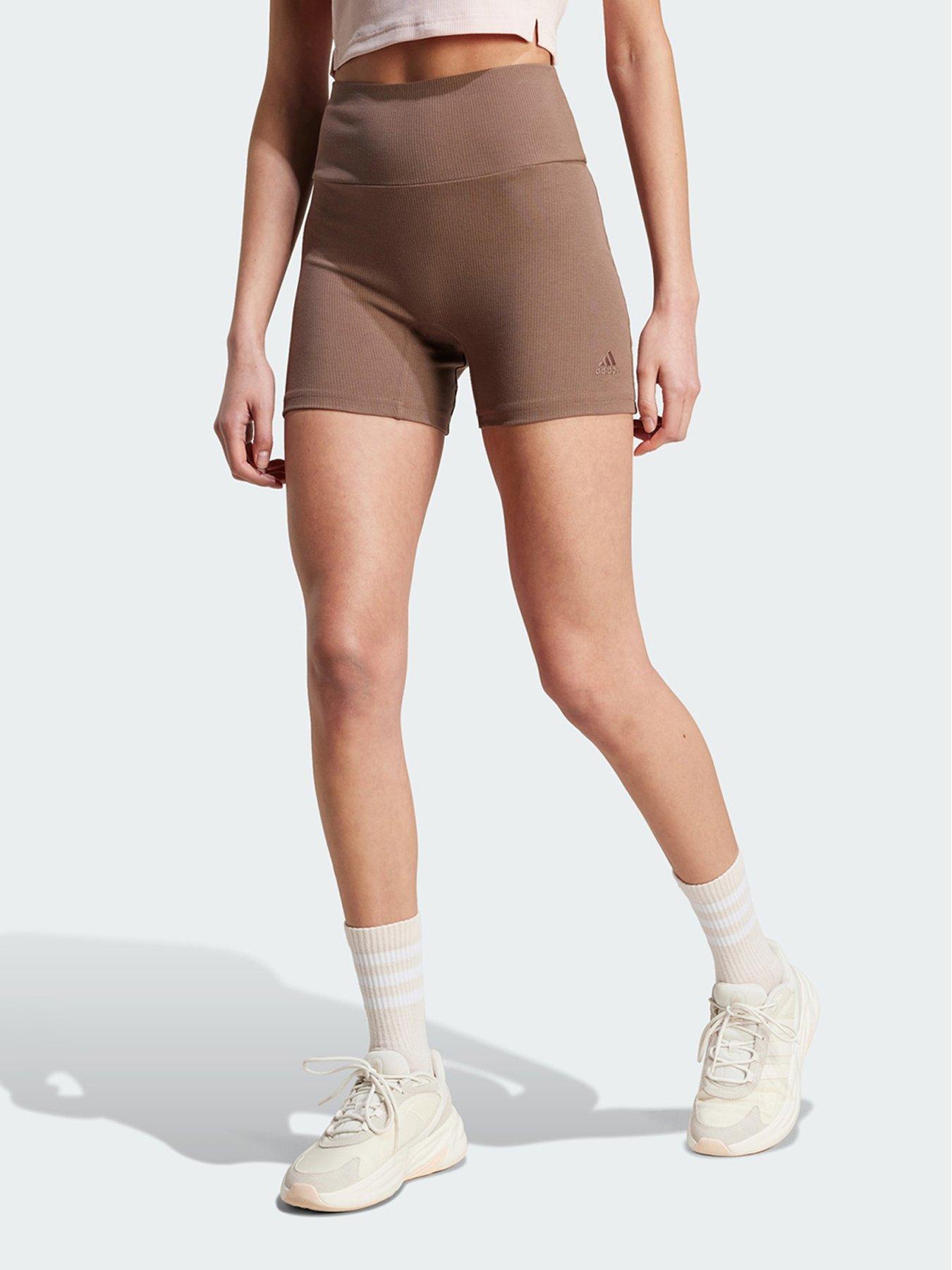 undefined Lounge Ribbed High-Waist Bike Shorts - Black