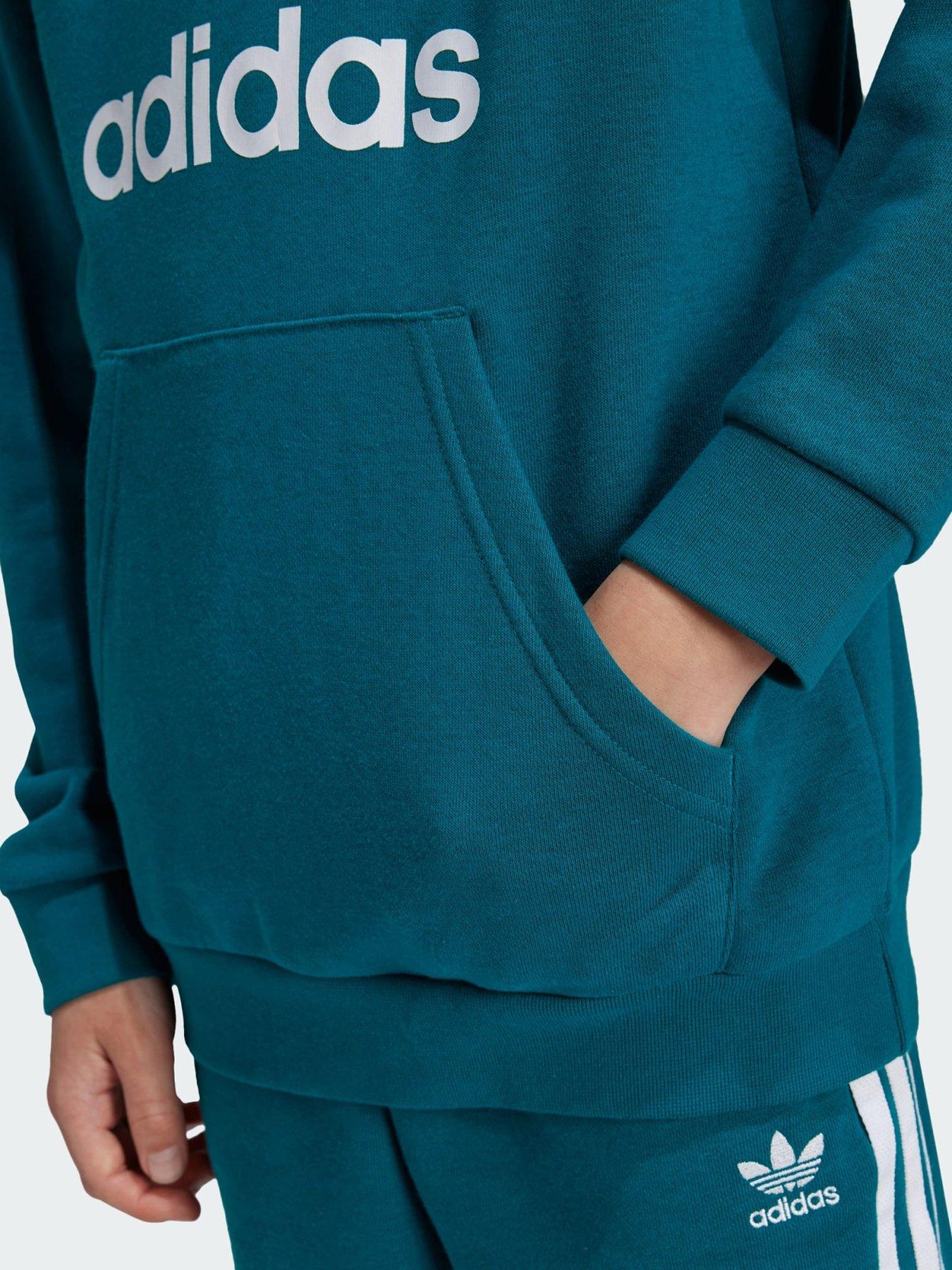 adidas Originals Trefoil Hoodie Kids Light Green littlewoods