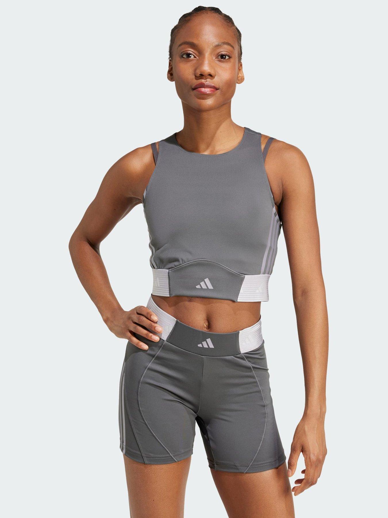 adidas Hyperglam Training Tank Top Grey littlewoods