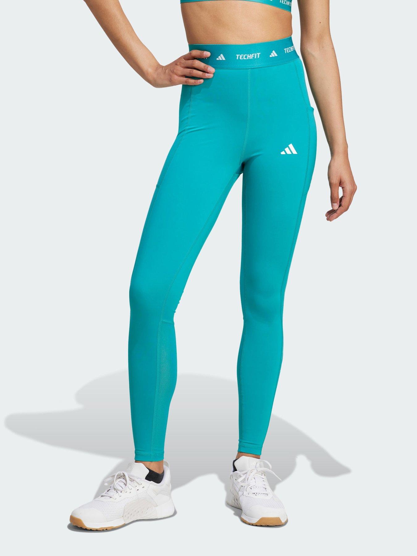 adidas Techfit Stash Pocket Full-Length Leggings - Blue
