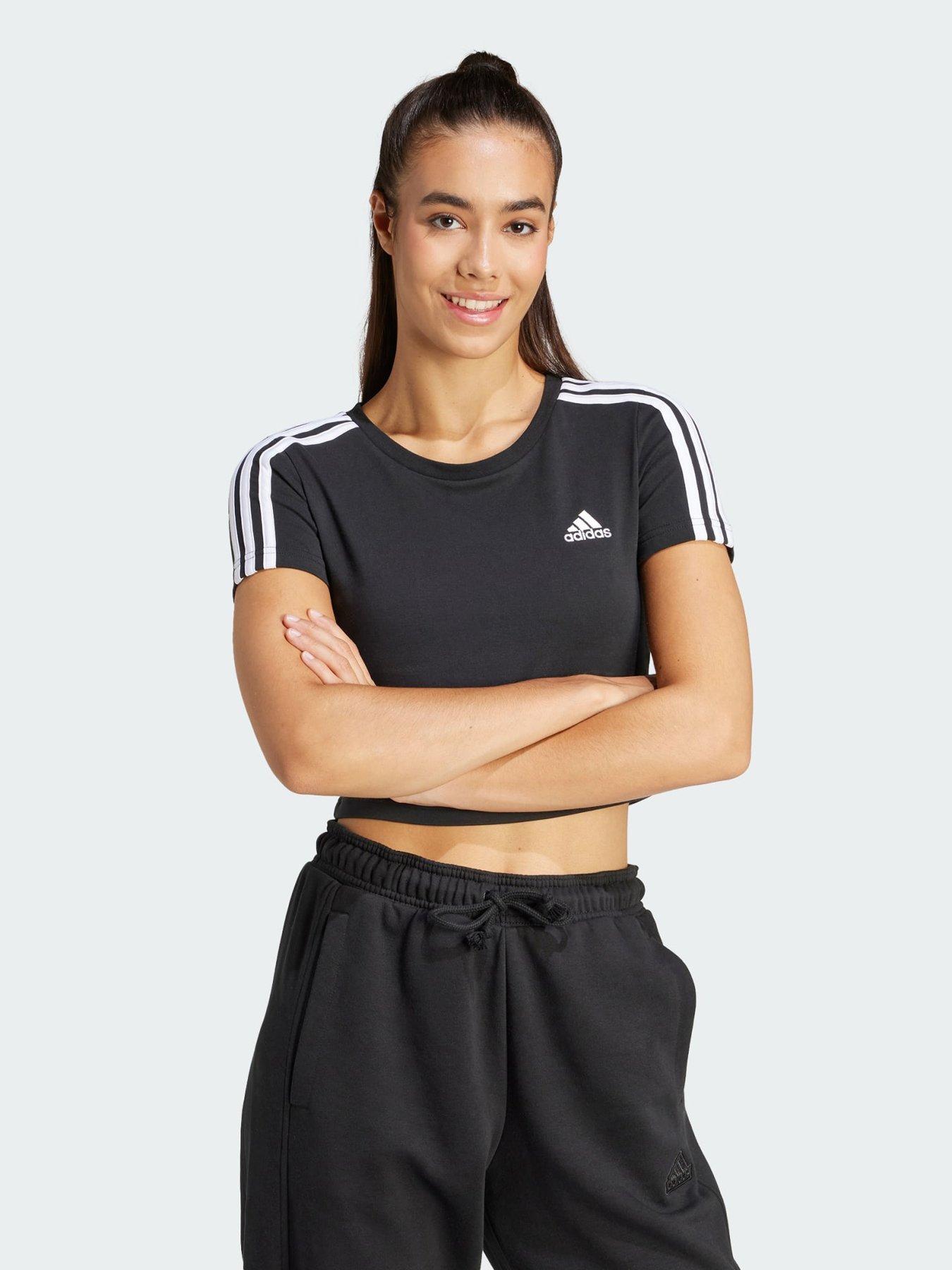 undefined Essentials 3-Stripes Tee - Black