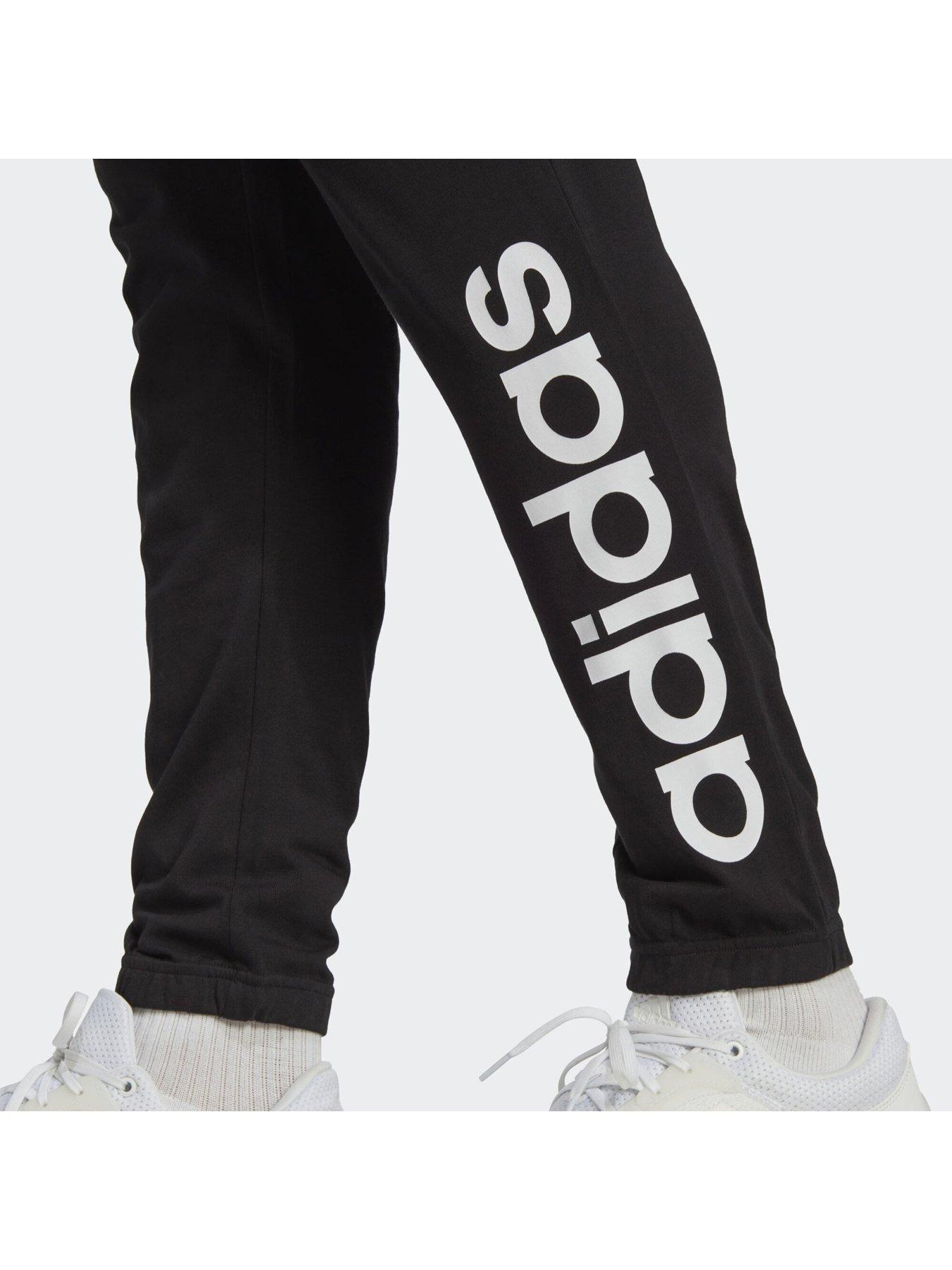  image of adidas-essentials-single-jersey-tapered-elasticized-cuff-logo-pants
