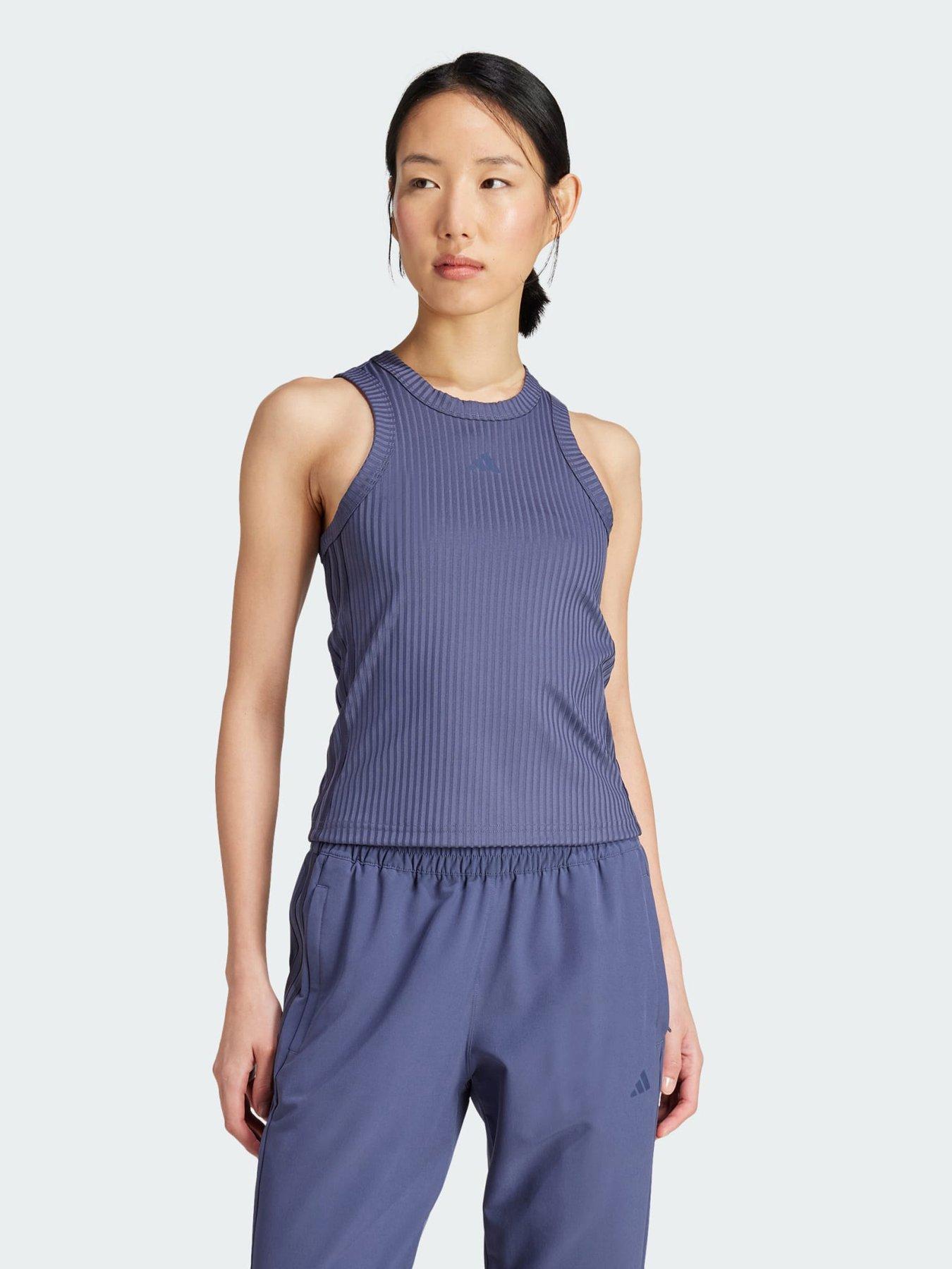 image of adidas-all-gym-seasonal-rib-tight-fit-tonal-3-stripes-tank-top-blue
