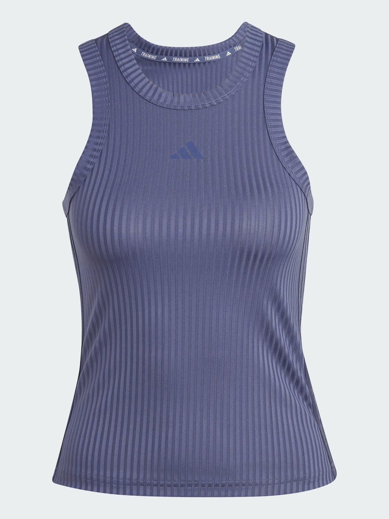  image of adidas-all-gym-seasonal-rib-tight-fit-tonal-3-stripes-tank-top-blue