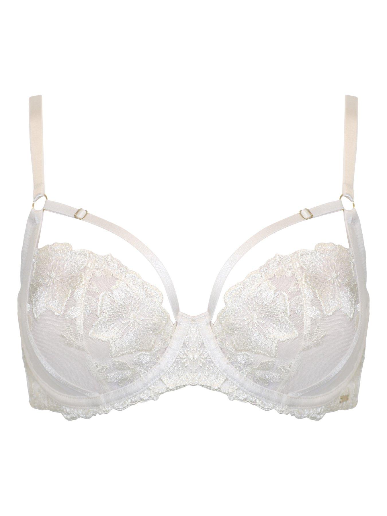  image of pour-moi-india-bold-floral-embroidery-non-padded-bra
