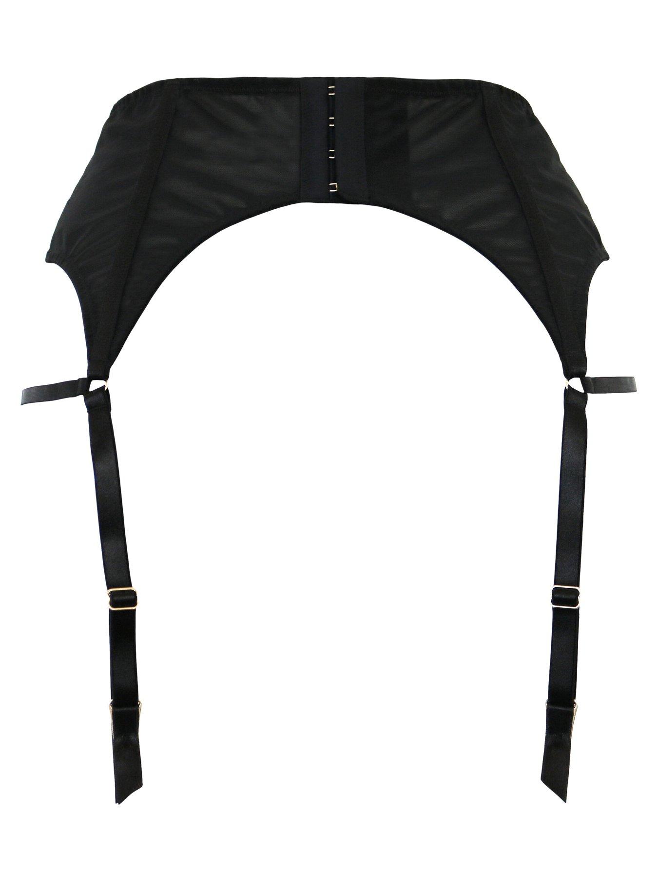 Image 4 of 4 of Pour Moi India Bold Floral Embroidery Deep Suspender