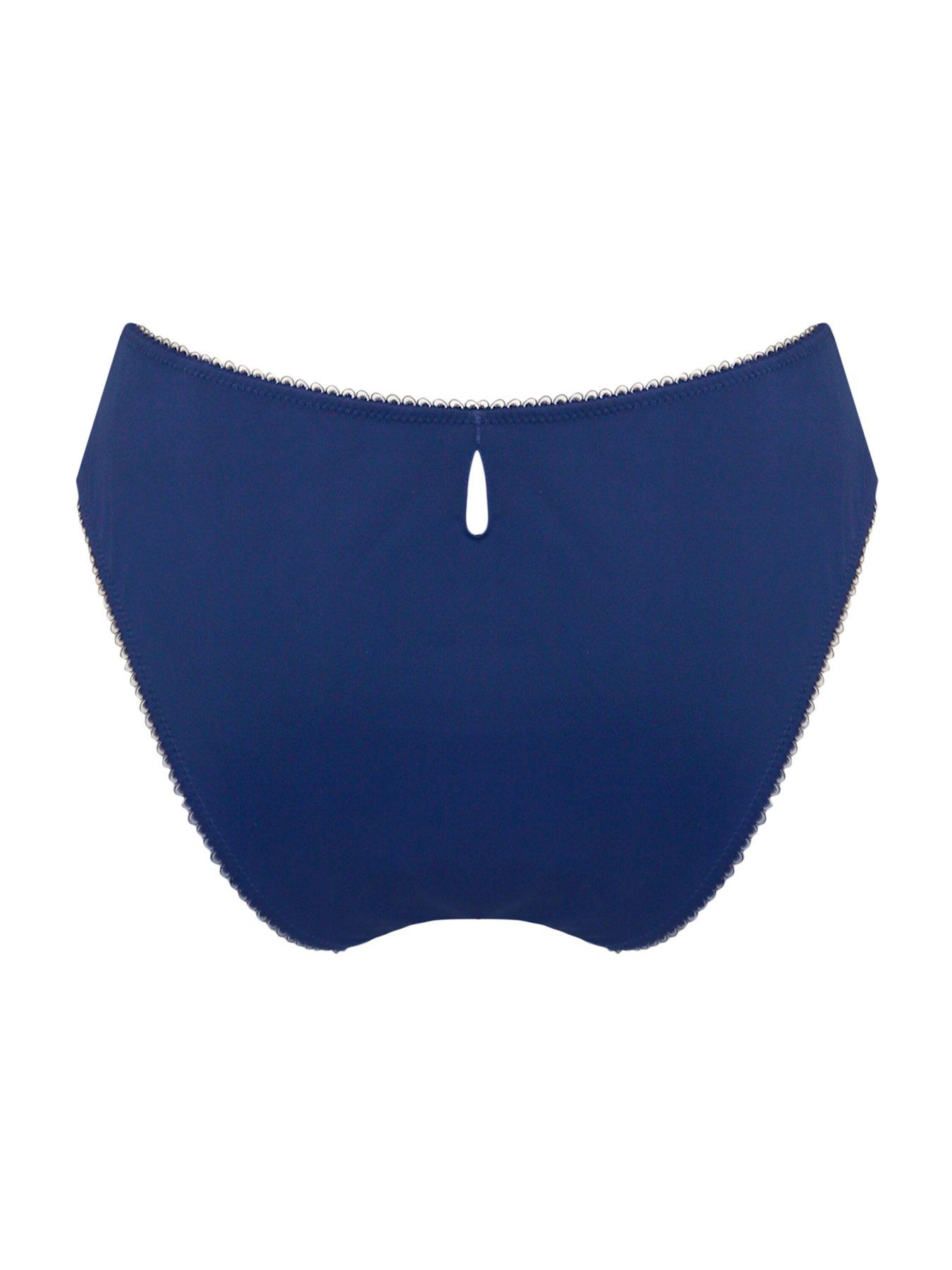  image of pour-moi-swoon-high-waist-brief-dark-blue