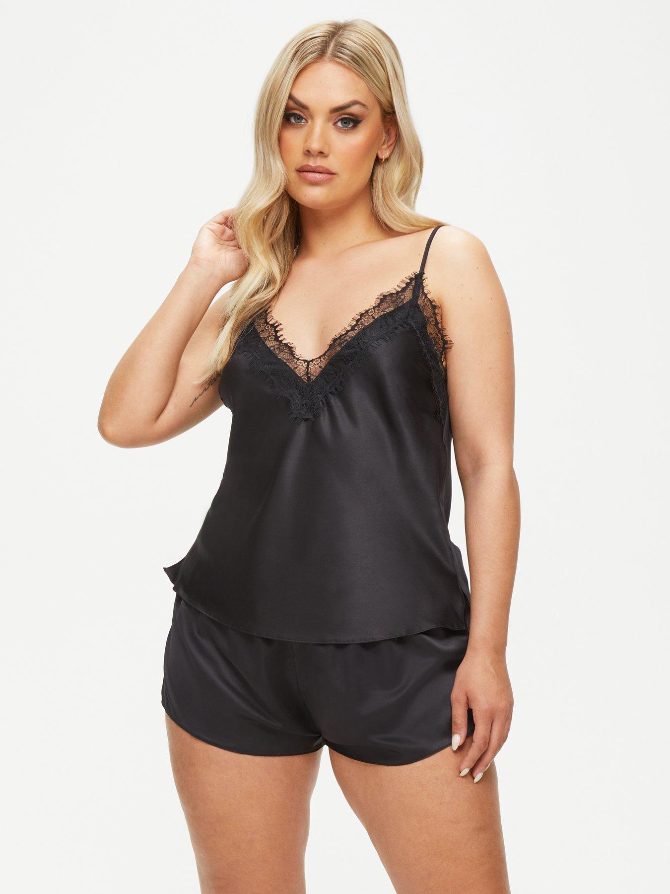 Image 1 of 4 of Ann Summers Cerise Cami Set - Black