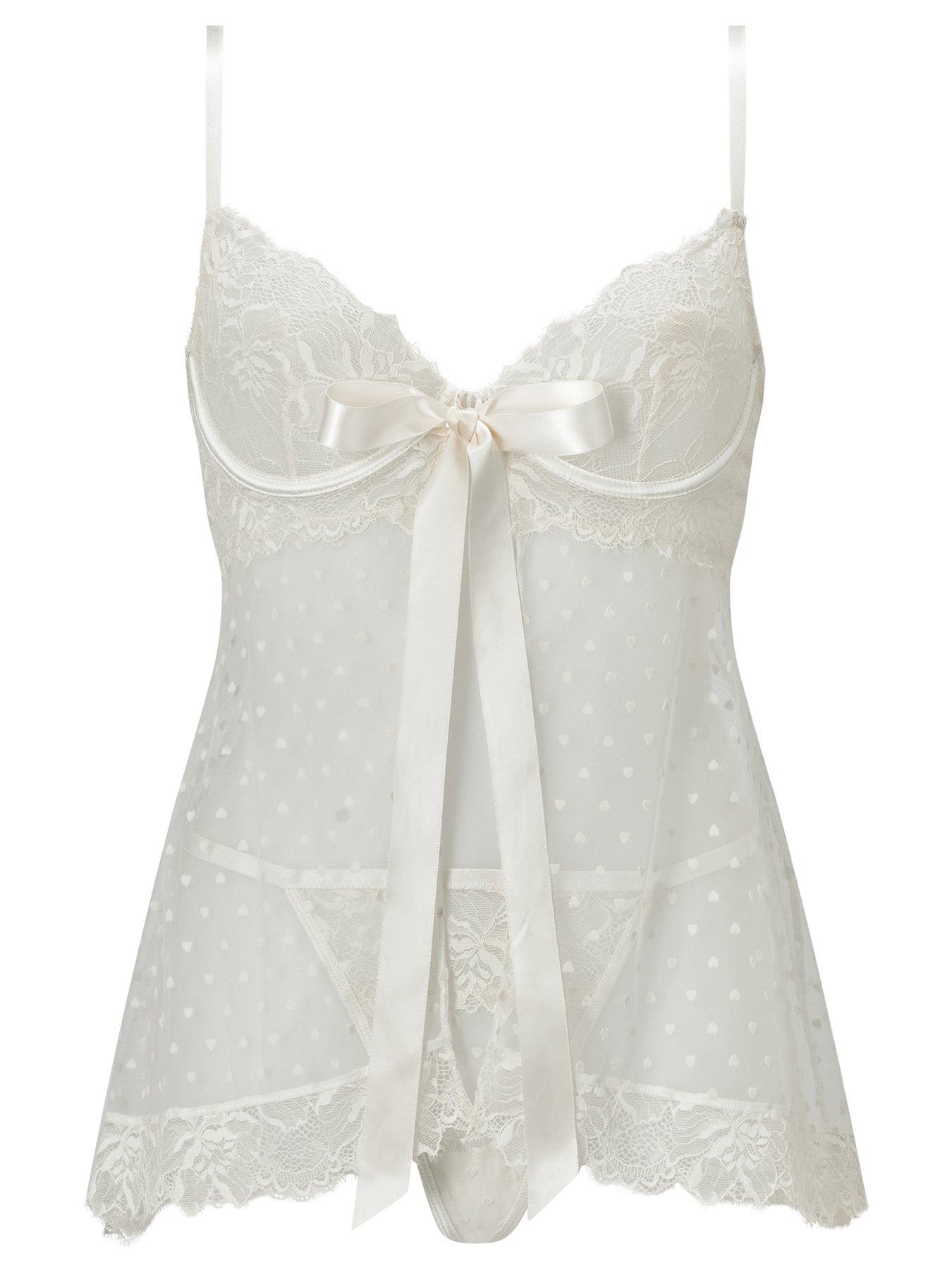 Image 3 of 4 of Ann Summers Bridal Bon Bon Babydoll Set Ivory