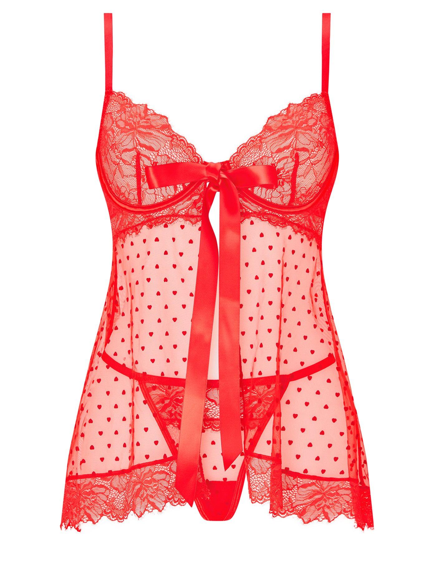 Image 4 of 4 of Ann Summers Bon Bon Babydoll - Red