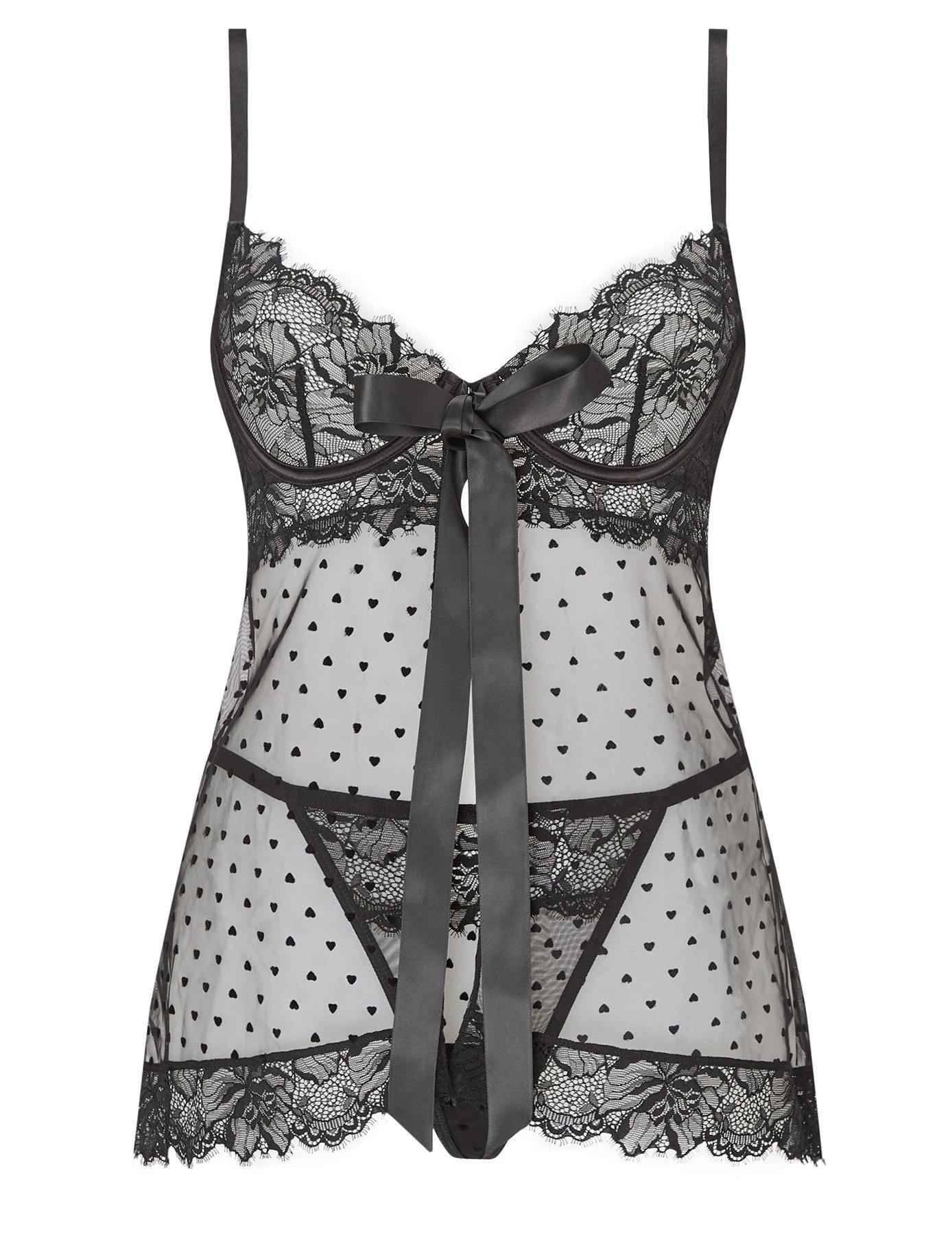 Image 4 of 4 of Ann Summers Bon Bon Babydoll - Black