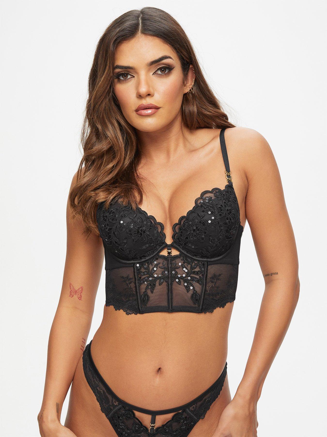 Image 1 of 4 of Ann Summers Icon Padded Corset - Black