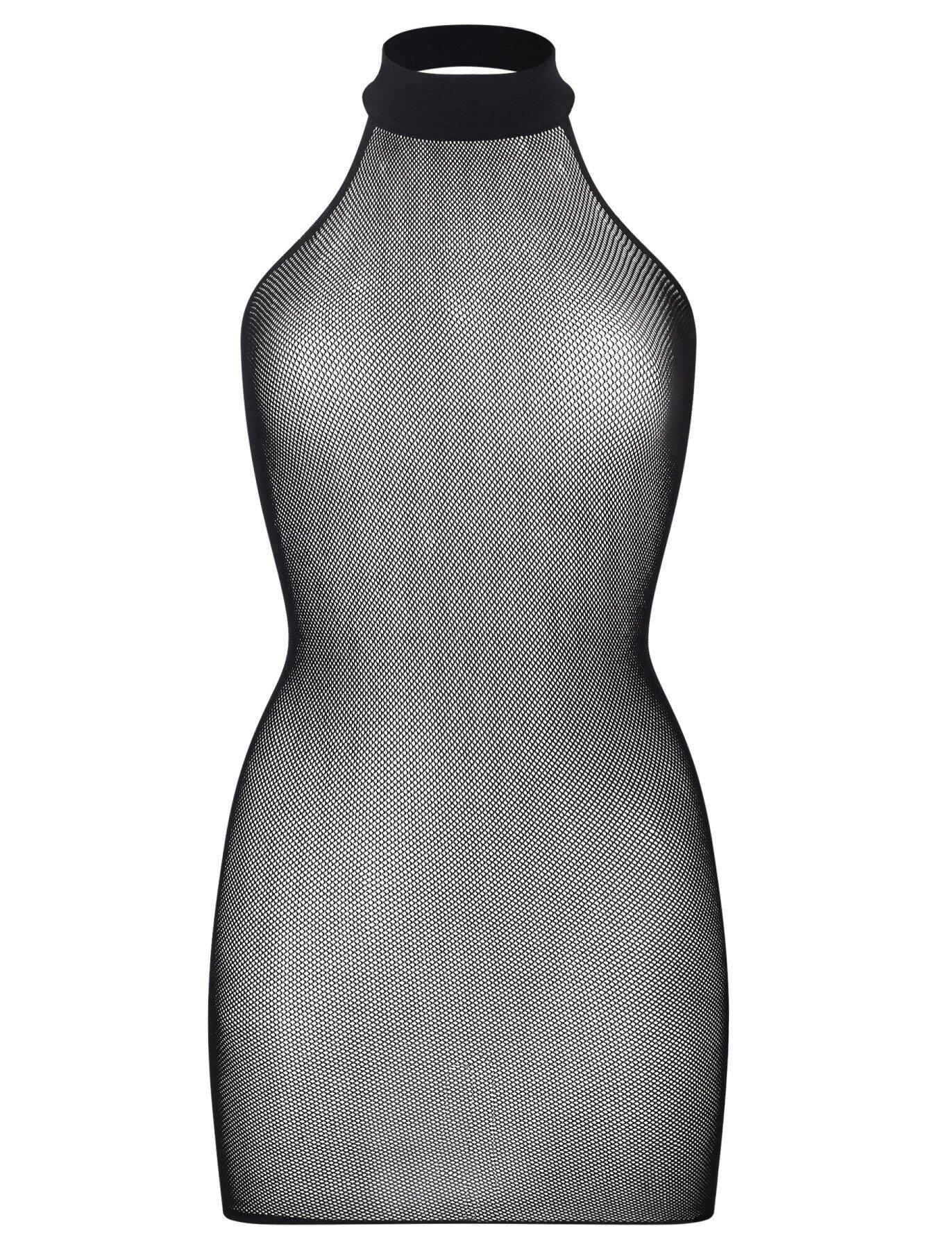  image of ann-summers-the-glisten-dress-black