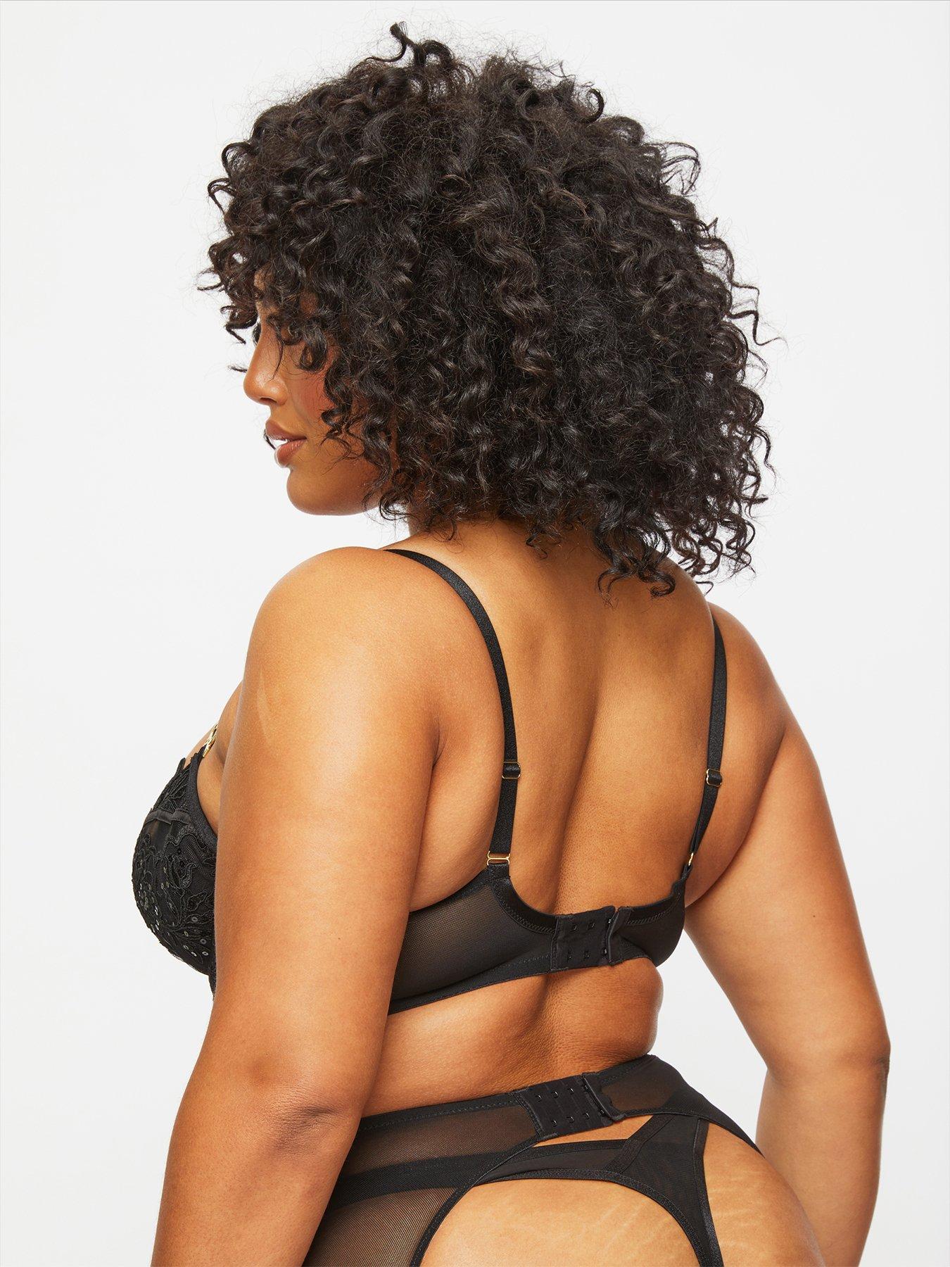  image of ann-summers-icon-fuller-bust-non-padded-balcony-bra-black