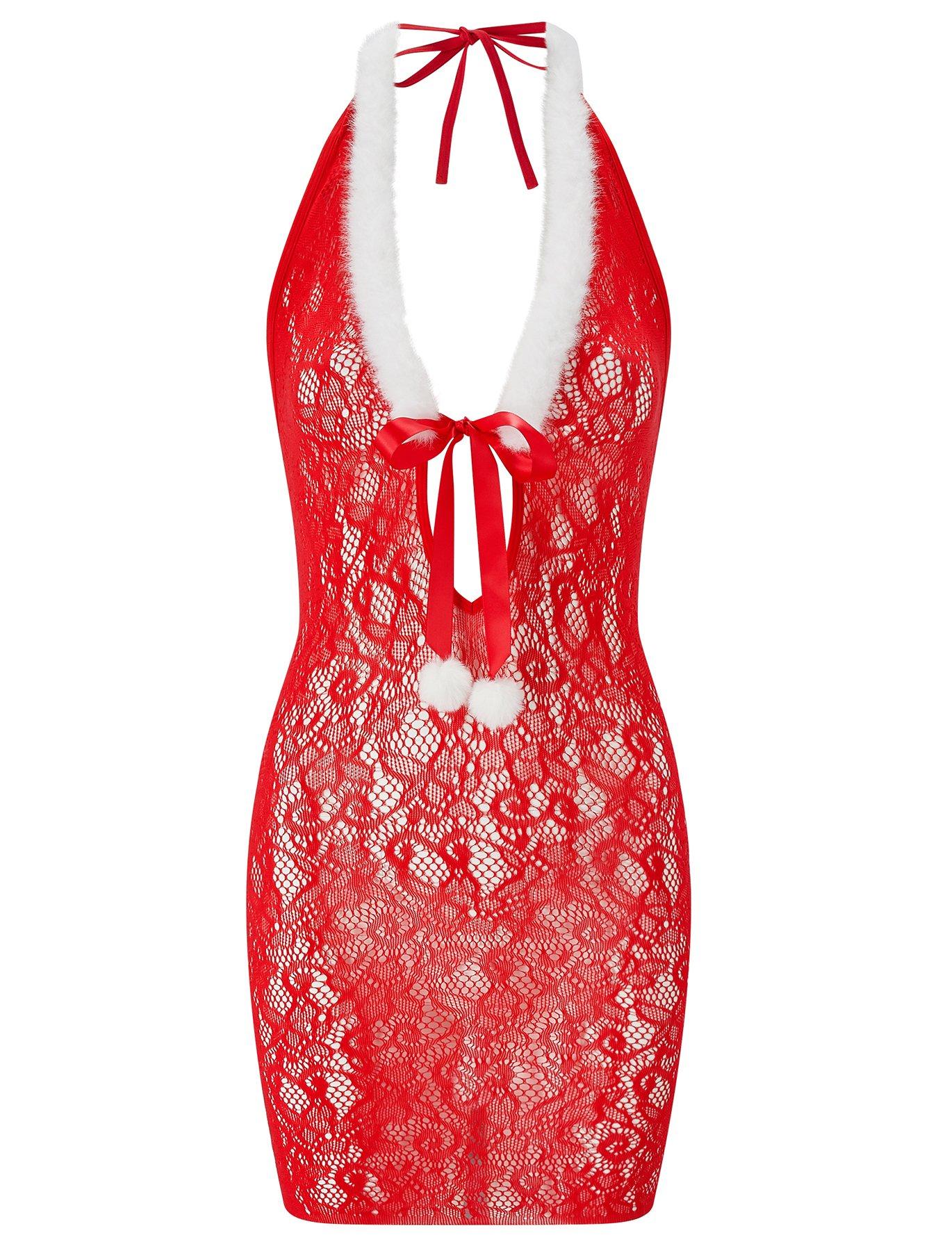 Image 5 of 6 of Ann Summers Winter Wonderland Dress - Red
