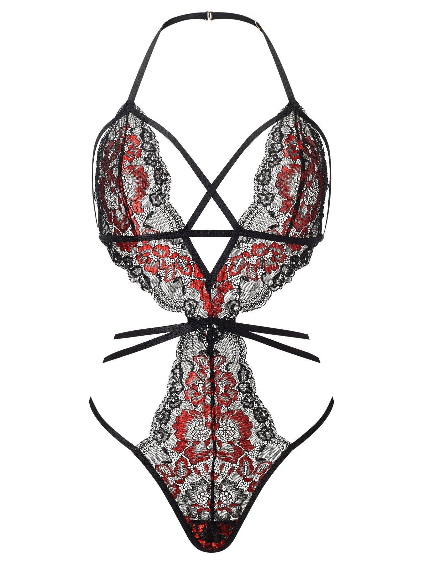 Image 4 of 4 of Ann Summers Liberty Crotchless Body - Black/Multi
