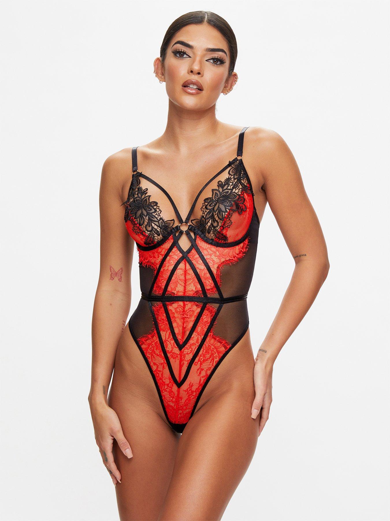 Ann Summers Lovers Secret Crotchless Body - Black/Multi
