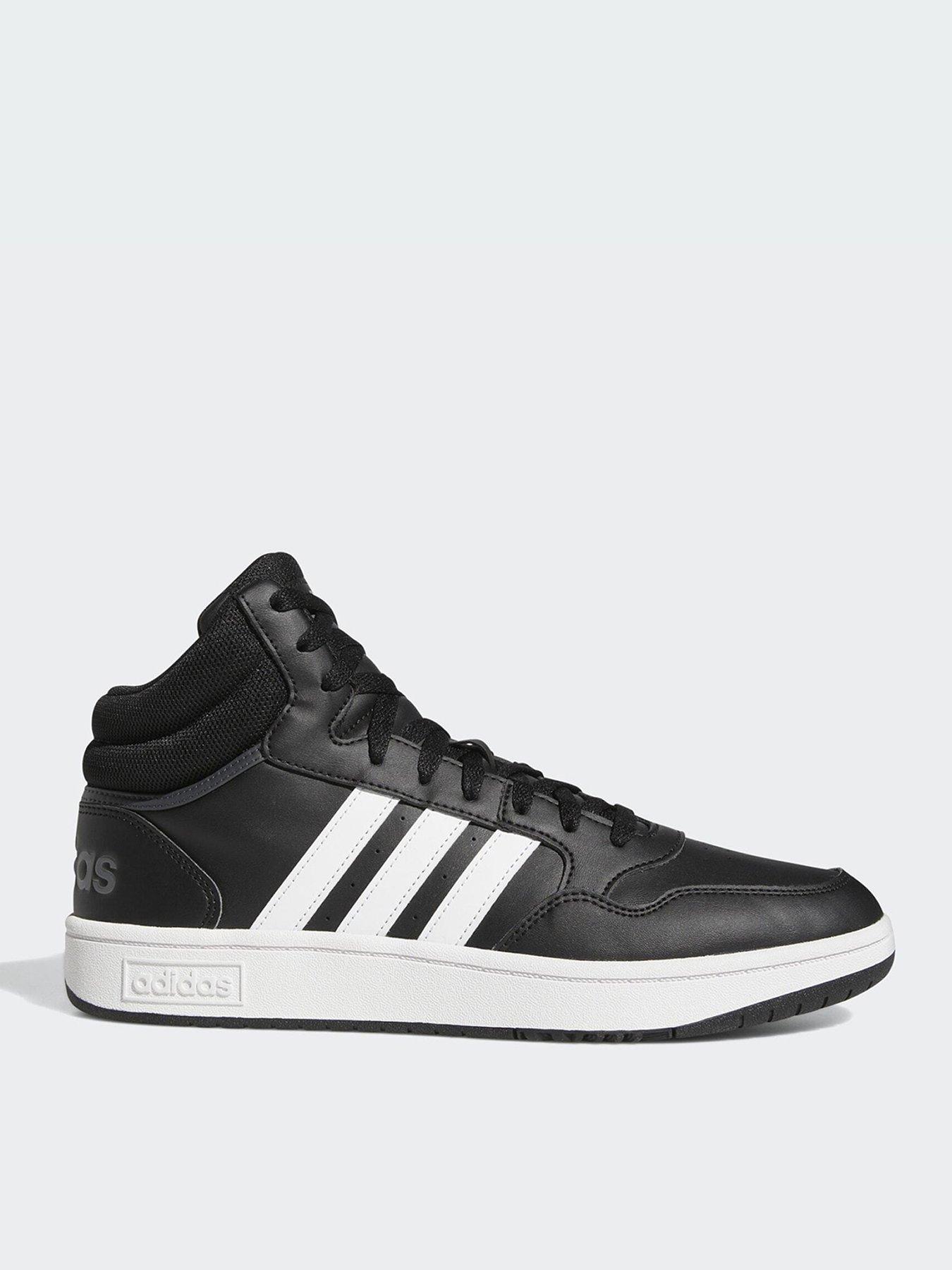 adidas Hoops 3.0 Mid Lifestyle Basketball Classic Vintage Shoes Black littlewoods