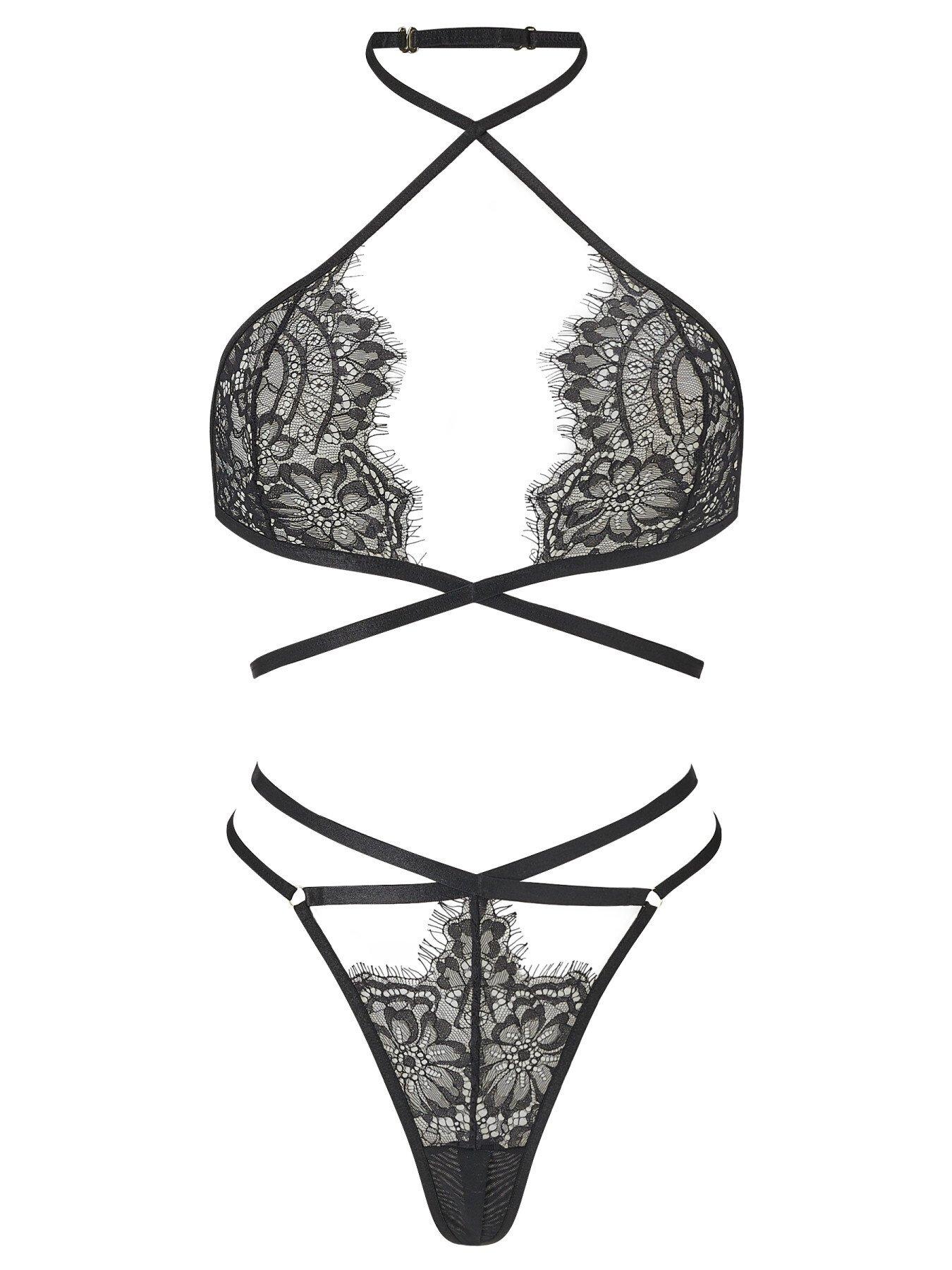 Image 4 of 4 of Ann Summers Infinite Crotchless Set - Black