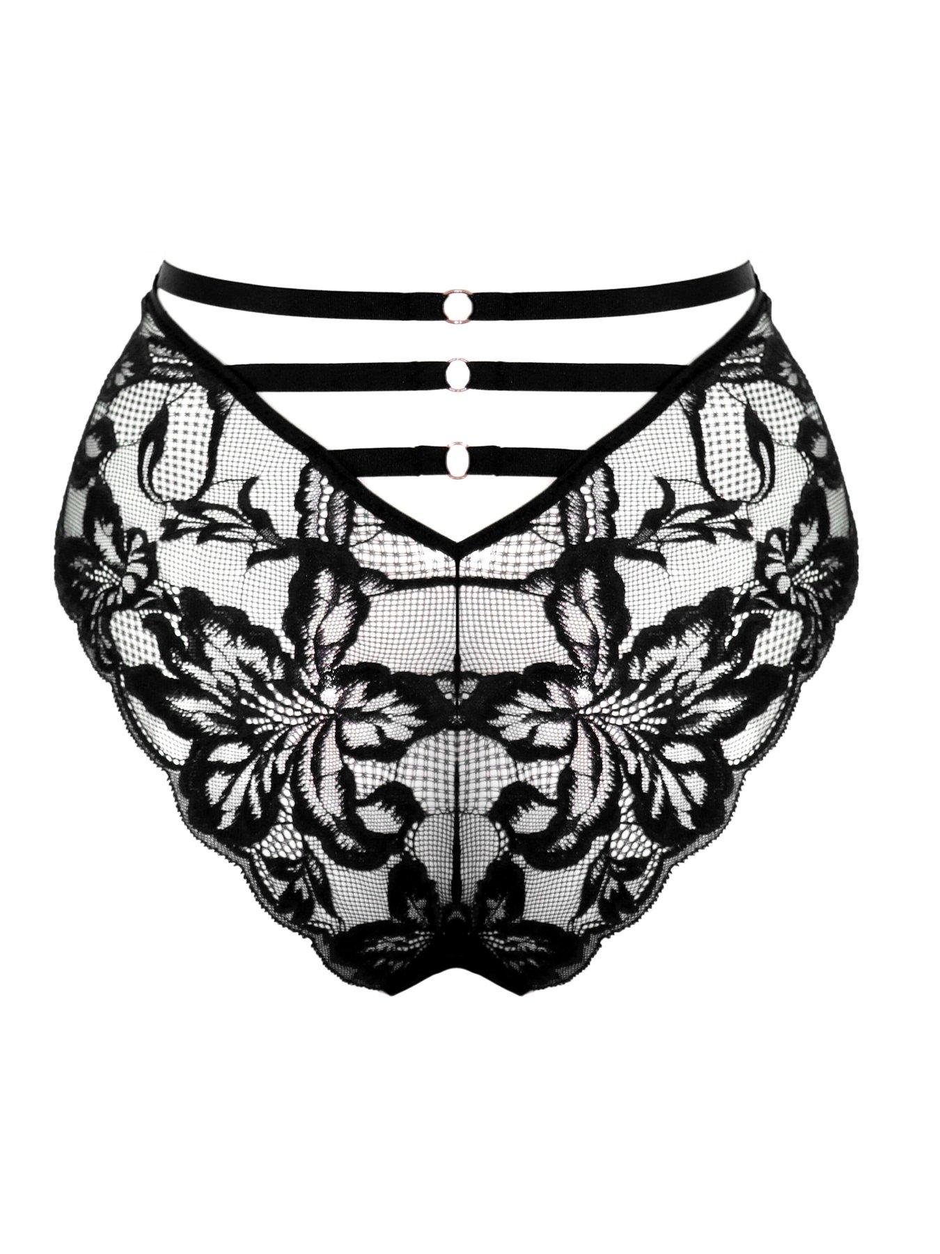 Image 4 of 4 of Pour Moi Onyx High-Waist High Leg Brazilian - Black