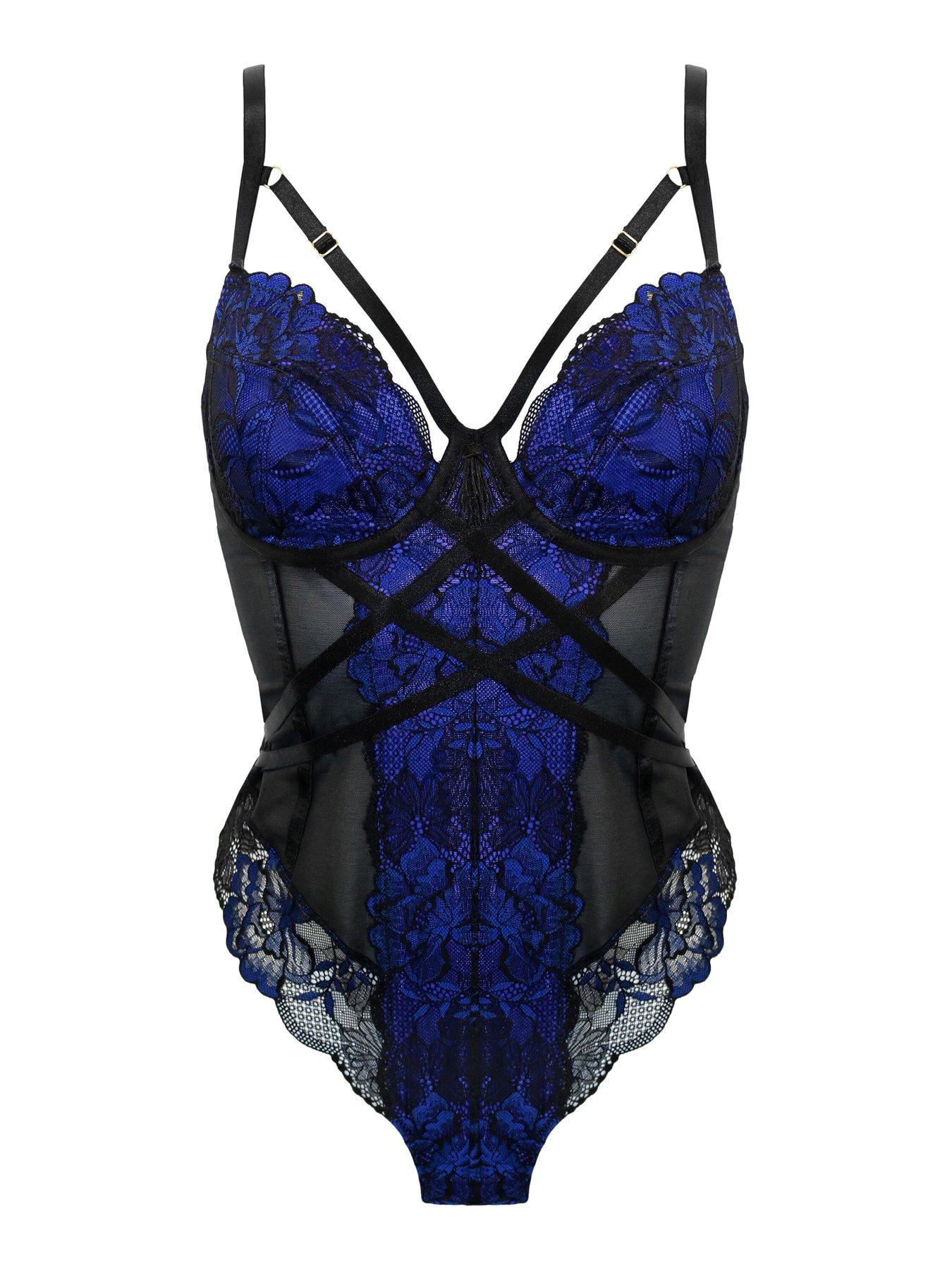 Image 3 of 4 of Pour Moi After Hours Underwired Thong Back Body - Black/Multi