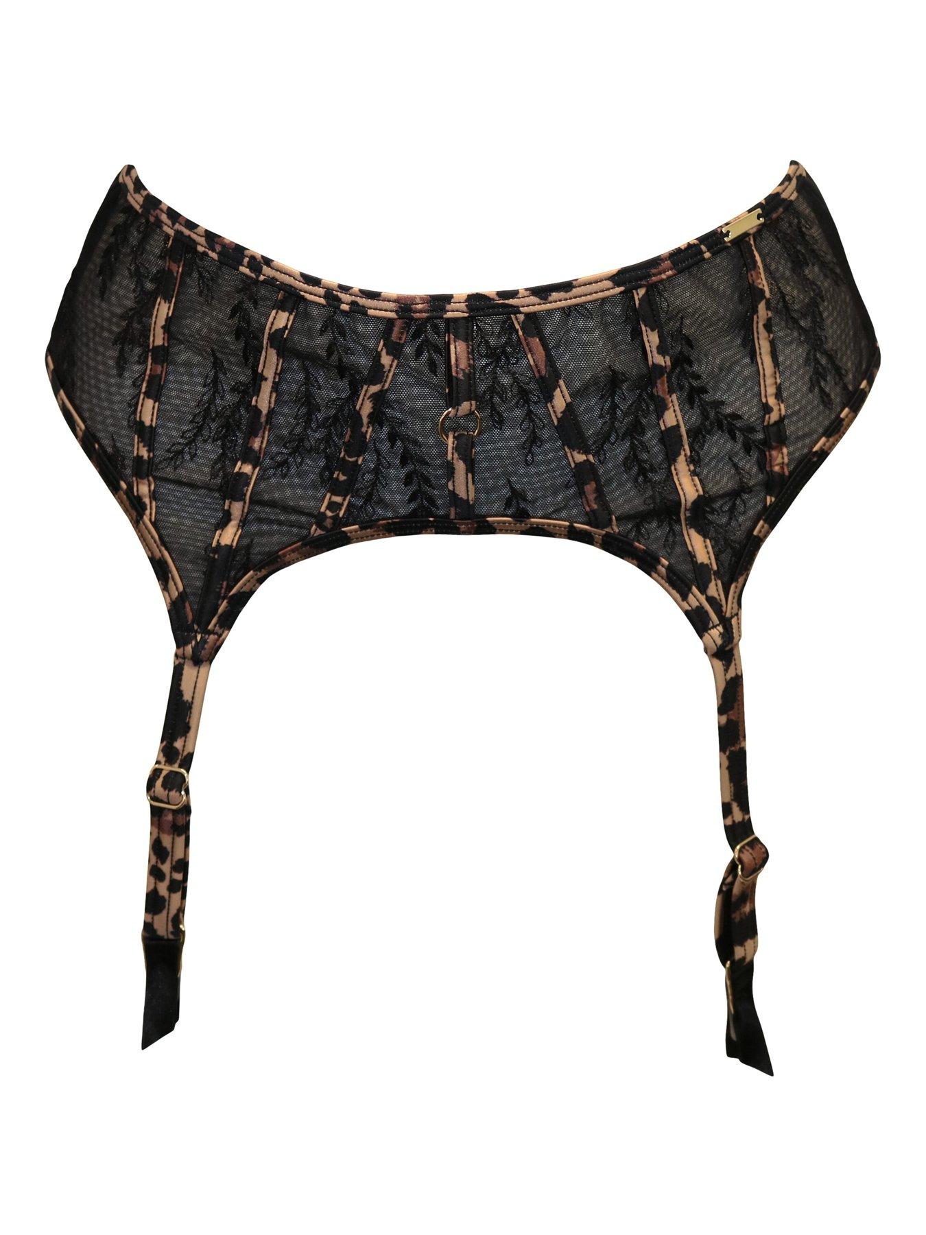  image of pour-moi-india-leopard-embroidered-suspender