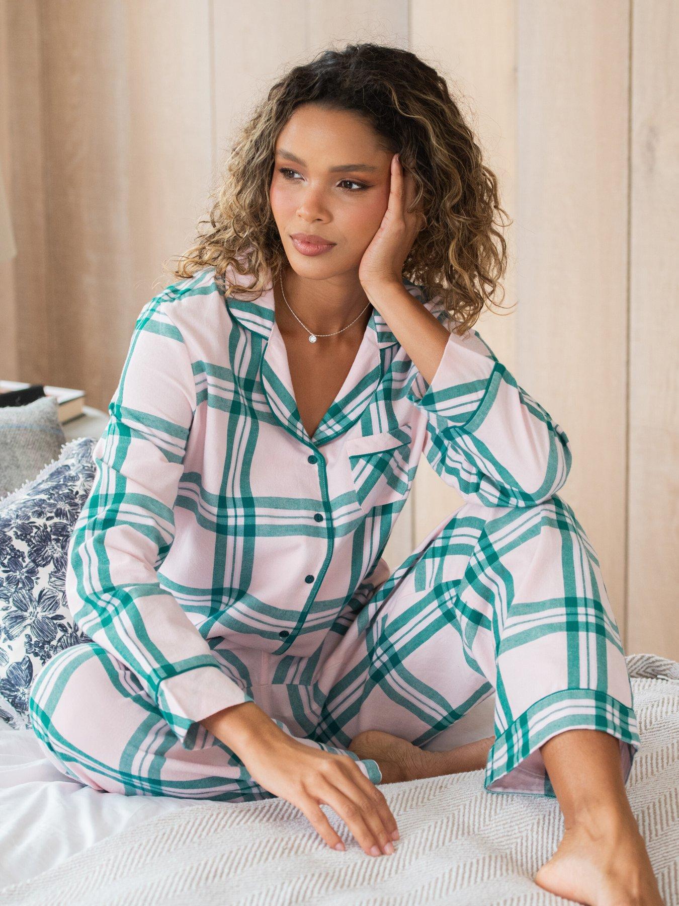  image of pour-moi-cosy-check-brushed-cotton-pyjama-gift-set