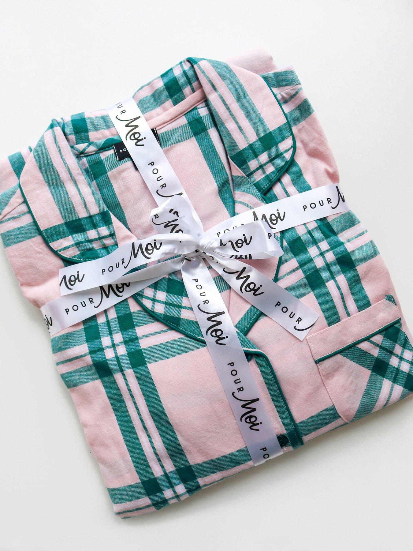  image of pour-moi-cosy-check-brushed-cotton-pyjama-gift-set