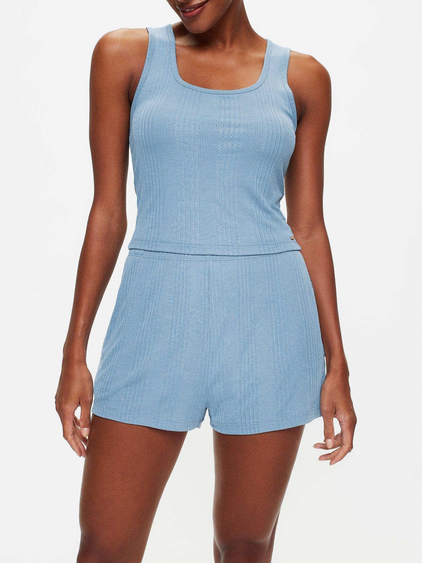 undefined Amelia Square Neck Vest - Light Blue