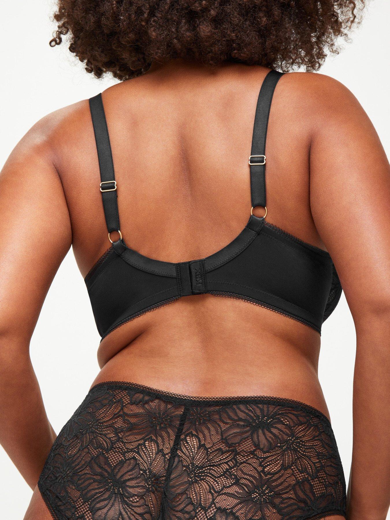  image of kbx-alice-non-pad-plunge-bra-black