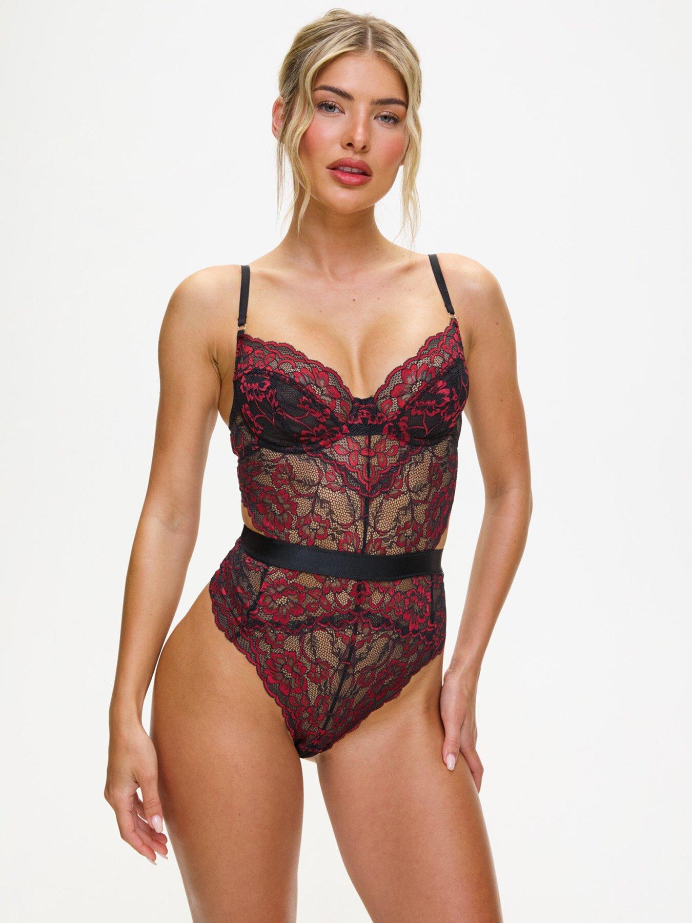 Image 1 of 3 of Ann Summers Hold Me Tight Body - Black/Multi