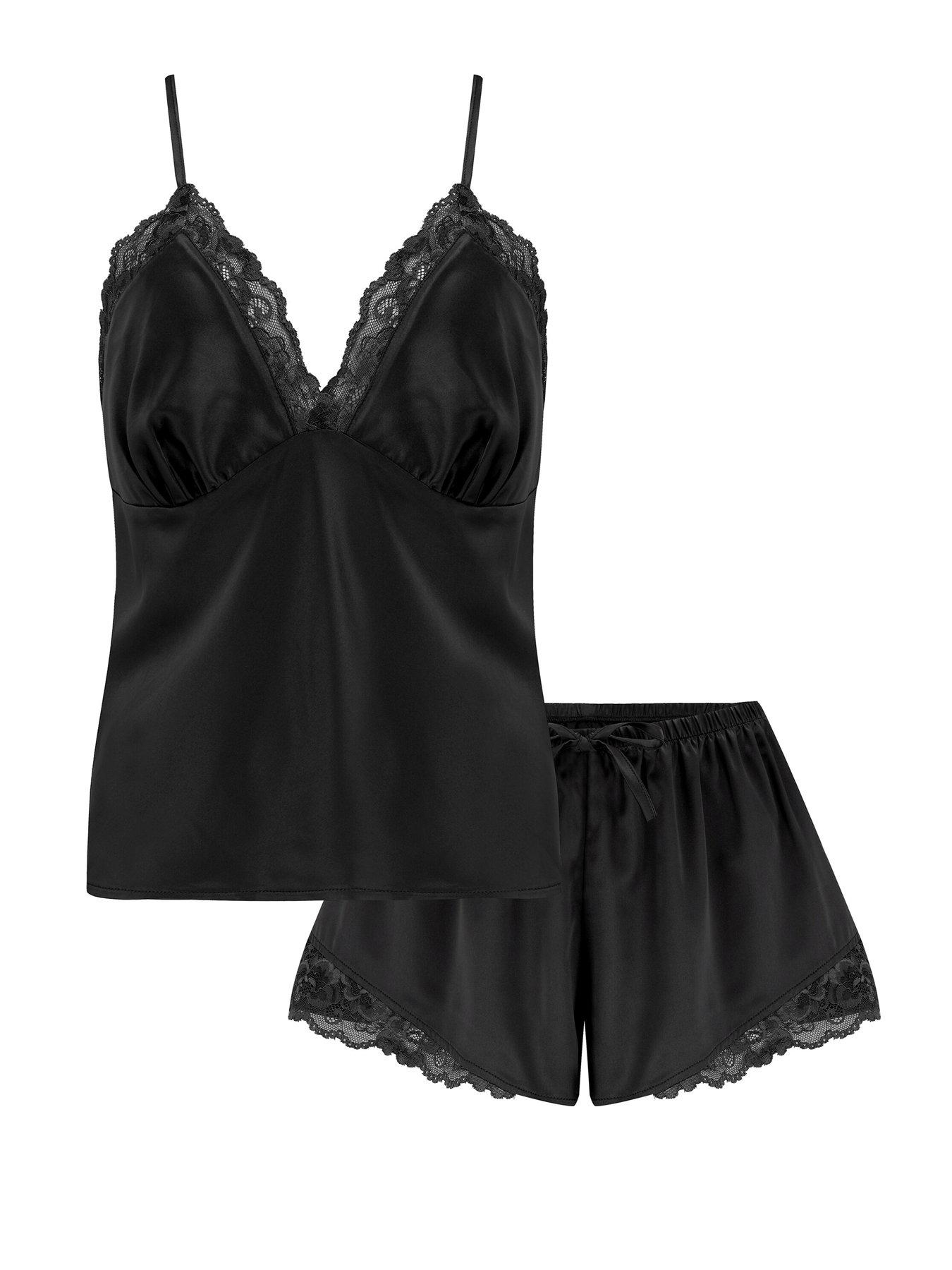  image of pour-moi-dusk-satin-lace-trim-cami-and-short