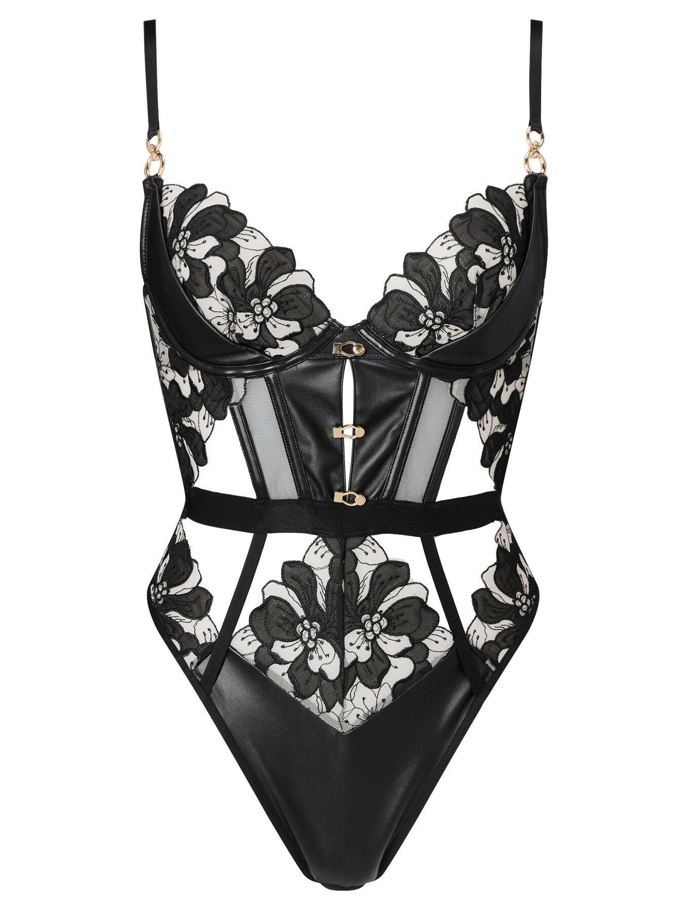  image of ann-summers-dark-side-crotchless-body-black