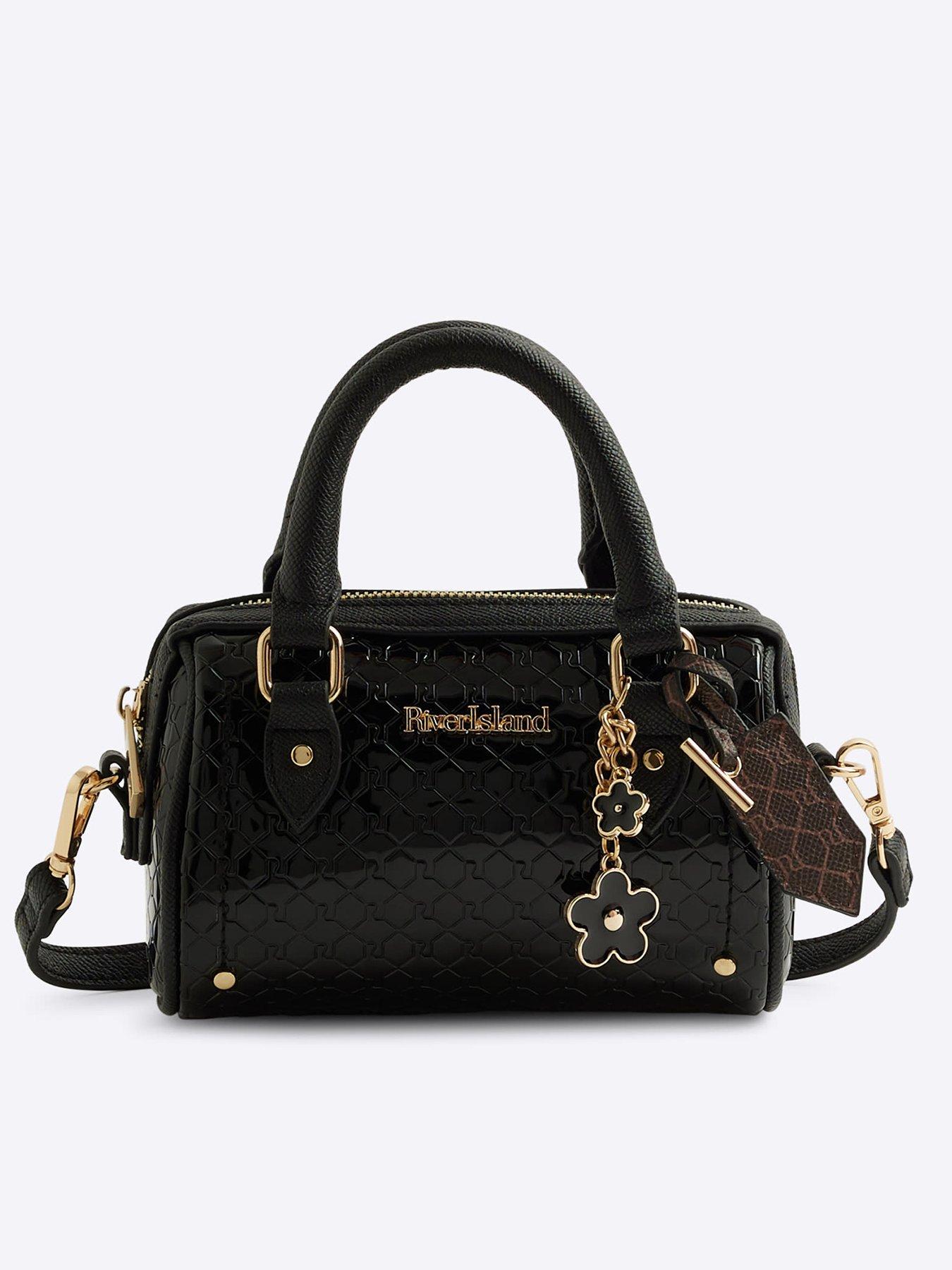 undefined Embossed Monogram Bowler Cross Body Bag