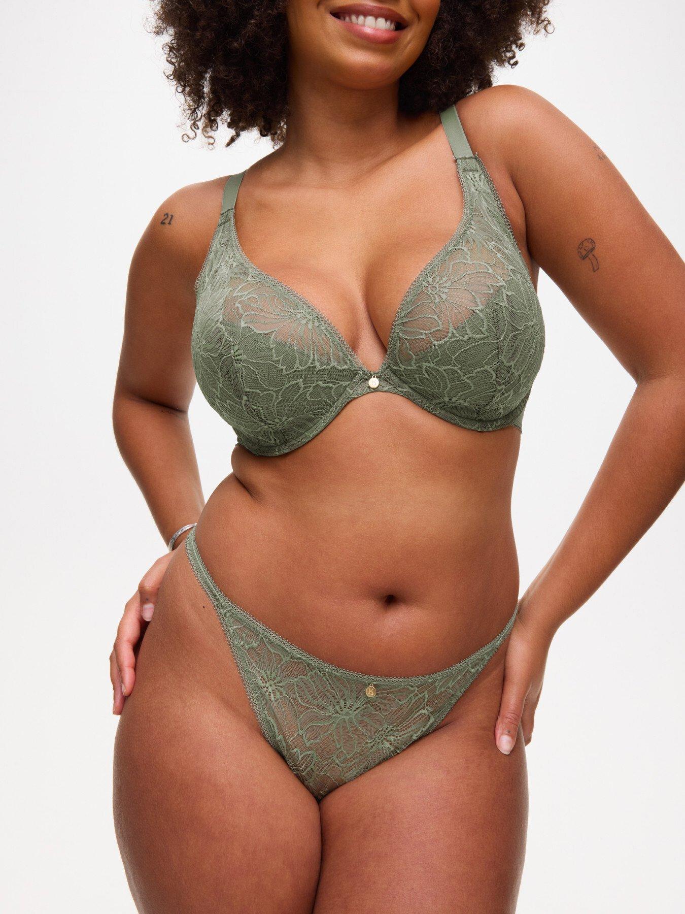 kbx-alice-padded-plunge-bra-green