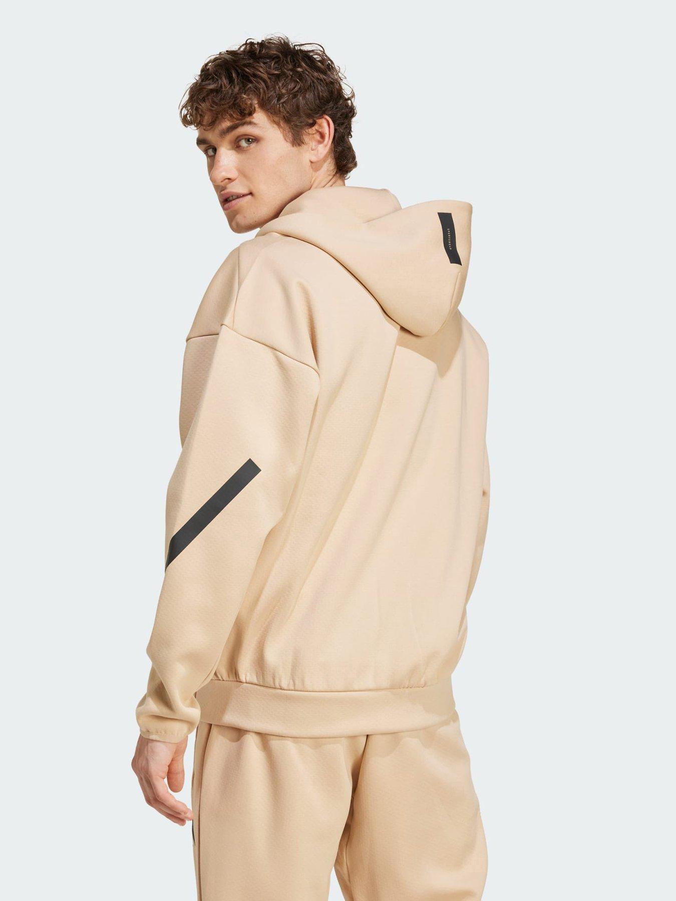 Image 2 of 5 of adidas Z.N.E. Full-Zip Hooded Tracksuit&nbsp;Jacket - Beige