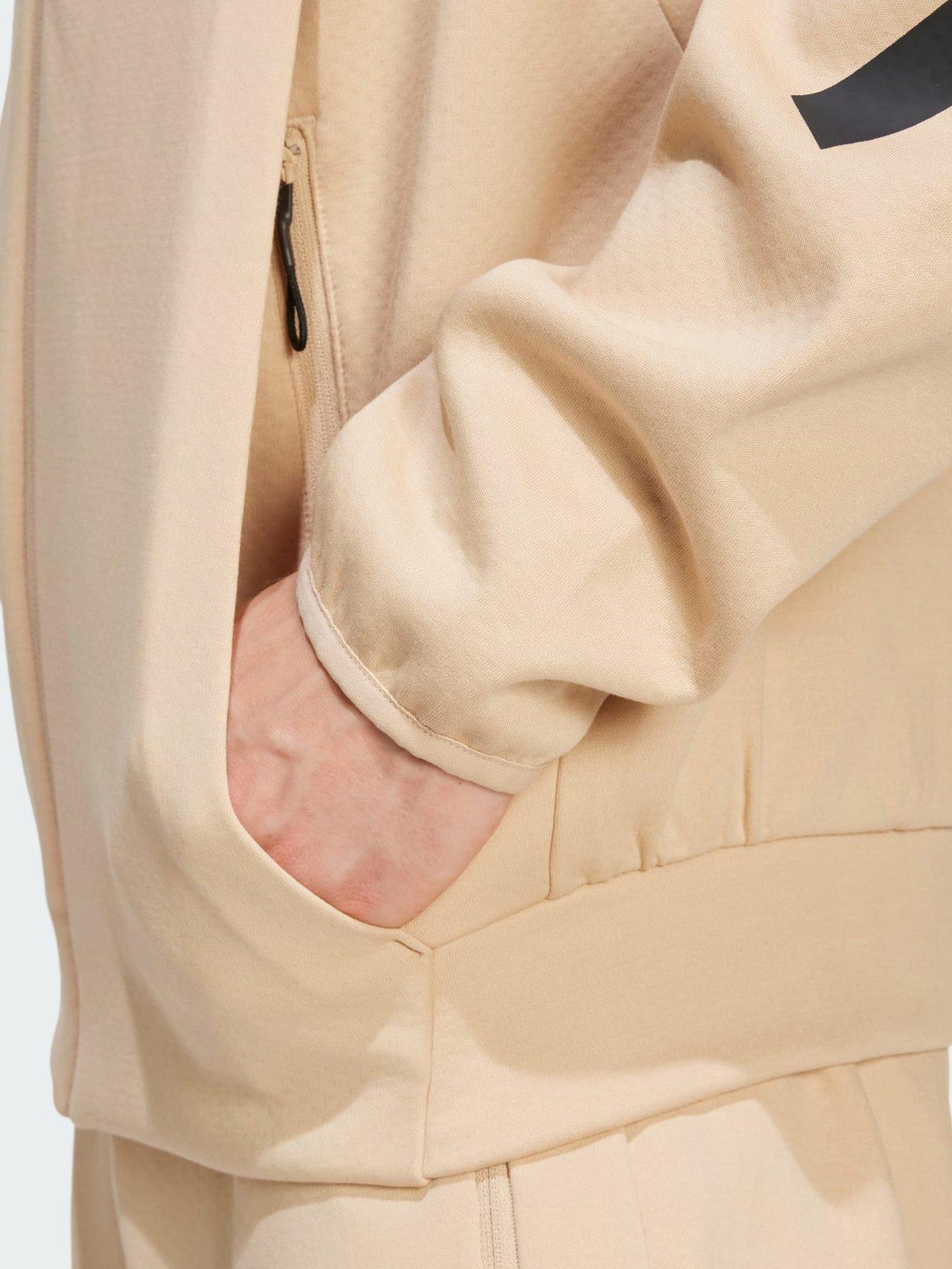 Image 4 of 5 of adidas Z.N.E. Full-Zip Hooded Tracksuit&nbsp;Jacket - Beige