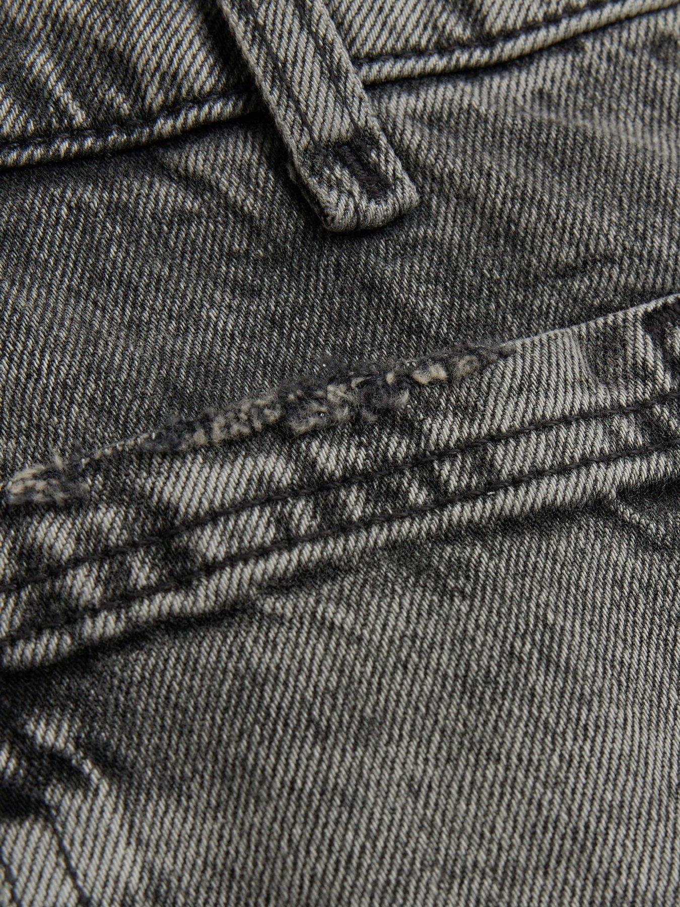  image of river-island-petite-high-waisted-wide-leg-jeans-grey
