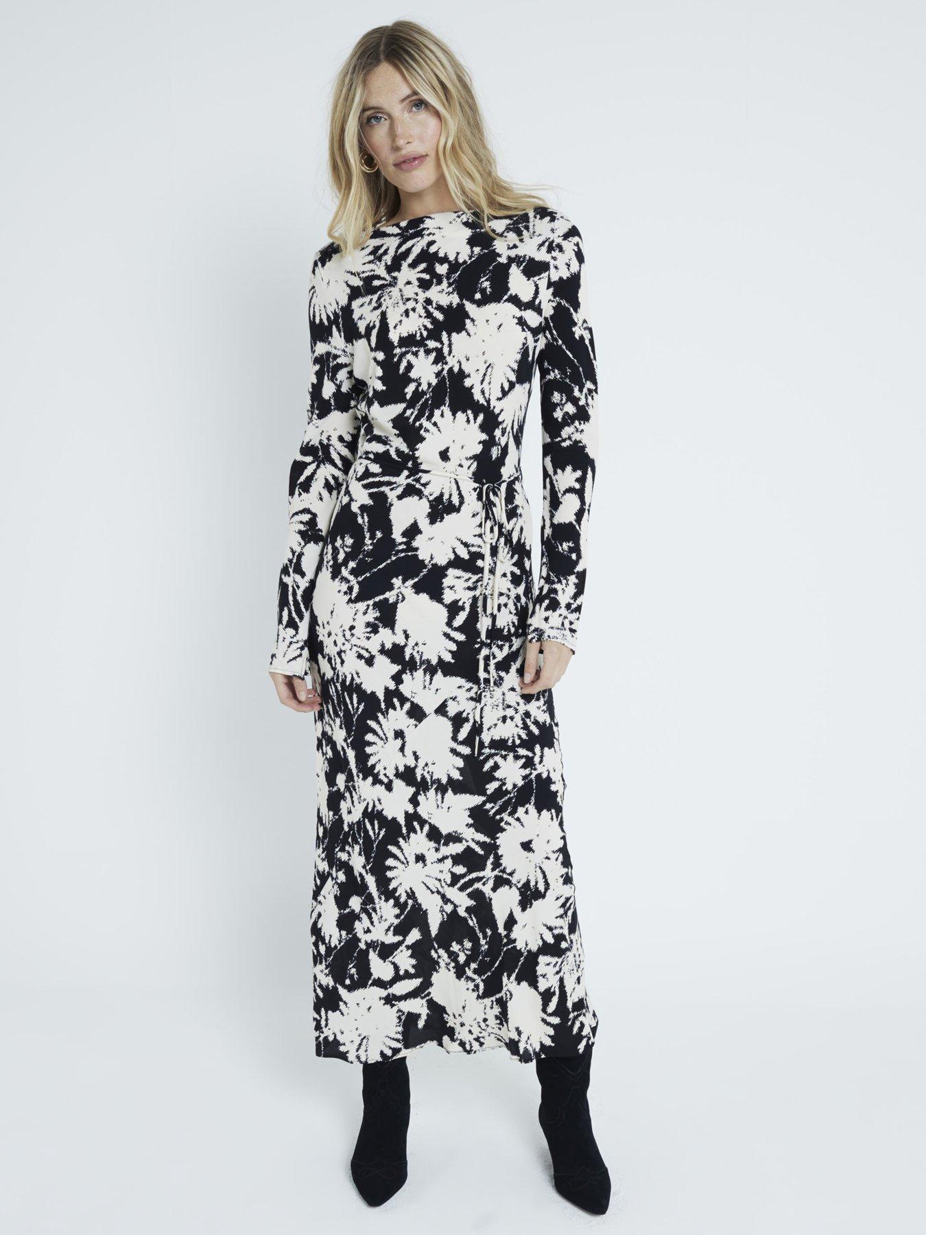 undefined Floral Print Maxi Dress