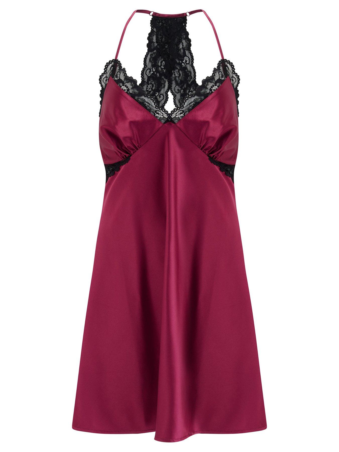 image of pour-moi-dusk-satin-lace-chemise