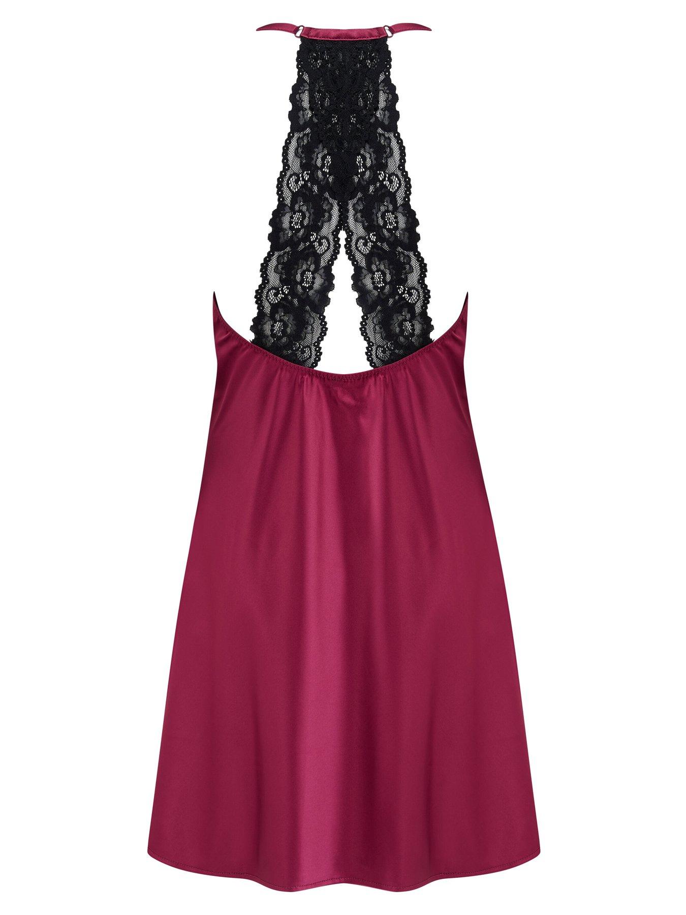  image of pour-moi-dusk-satin-lace-chemise