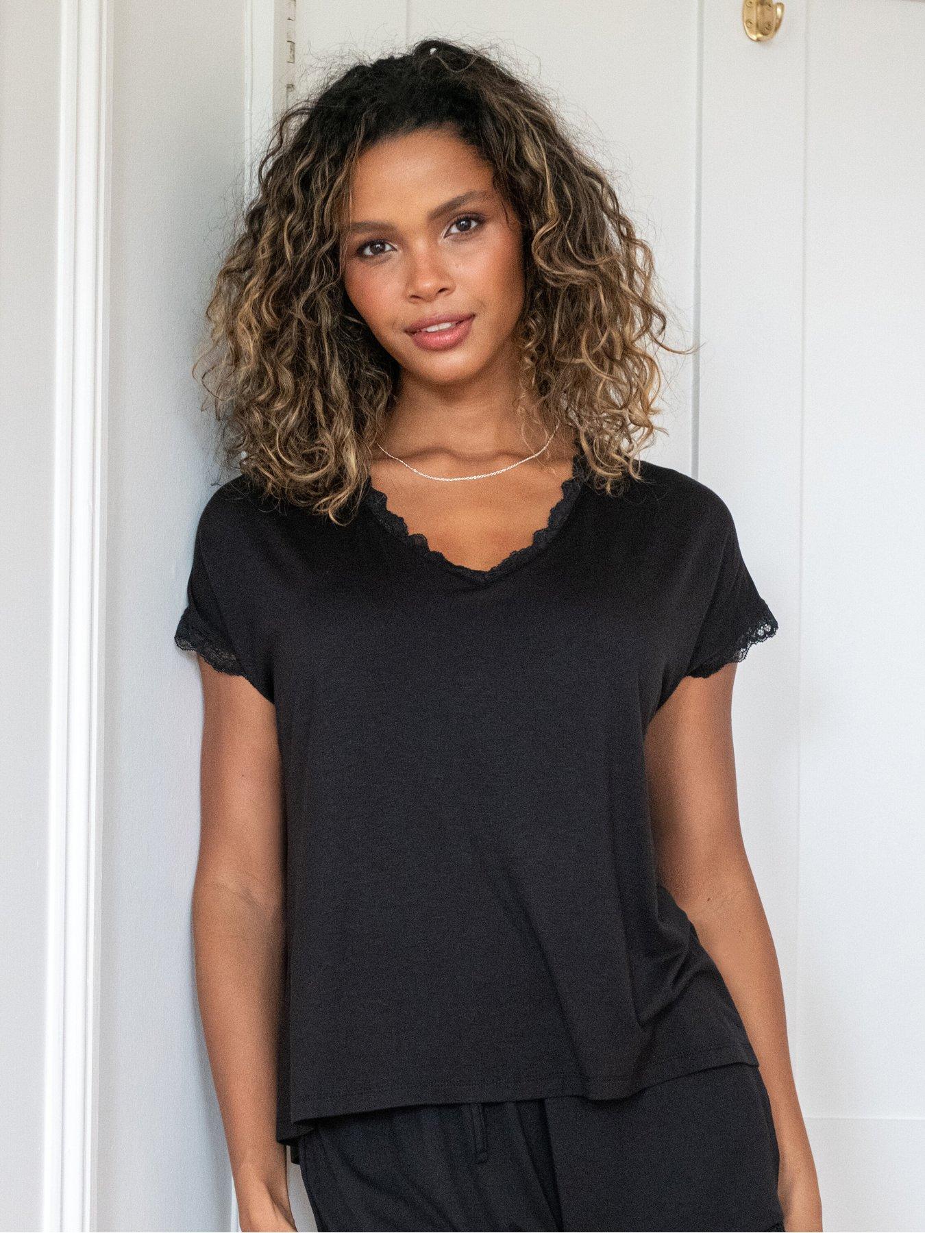  image of pour-moi-sofa-loves-lace-hidden-support-t-shirt