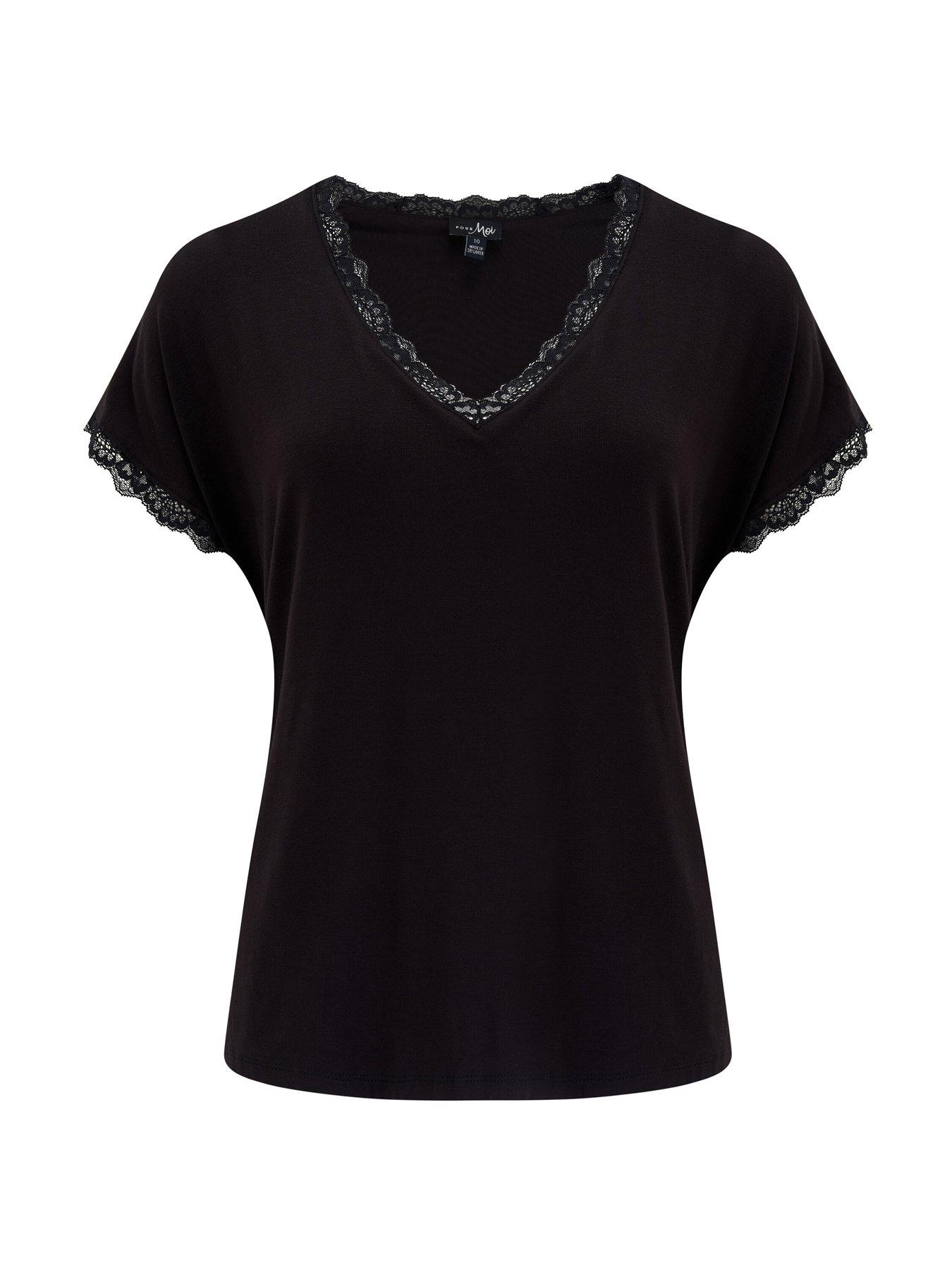  image of pour-moi-sofa-loves-lace-hidden-support-t-shirt