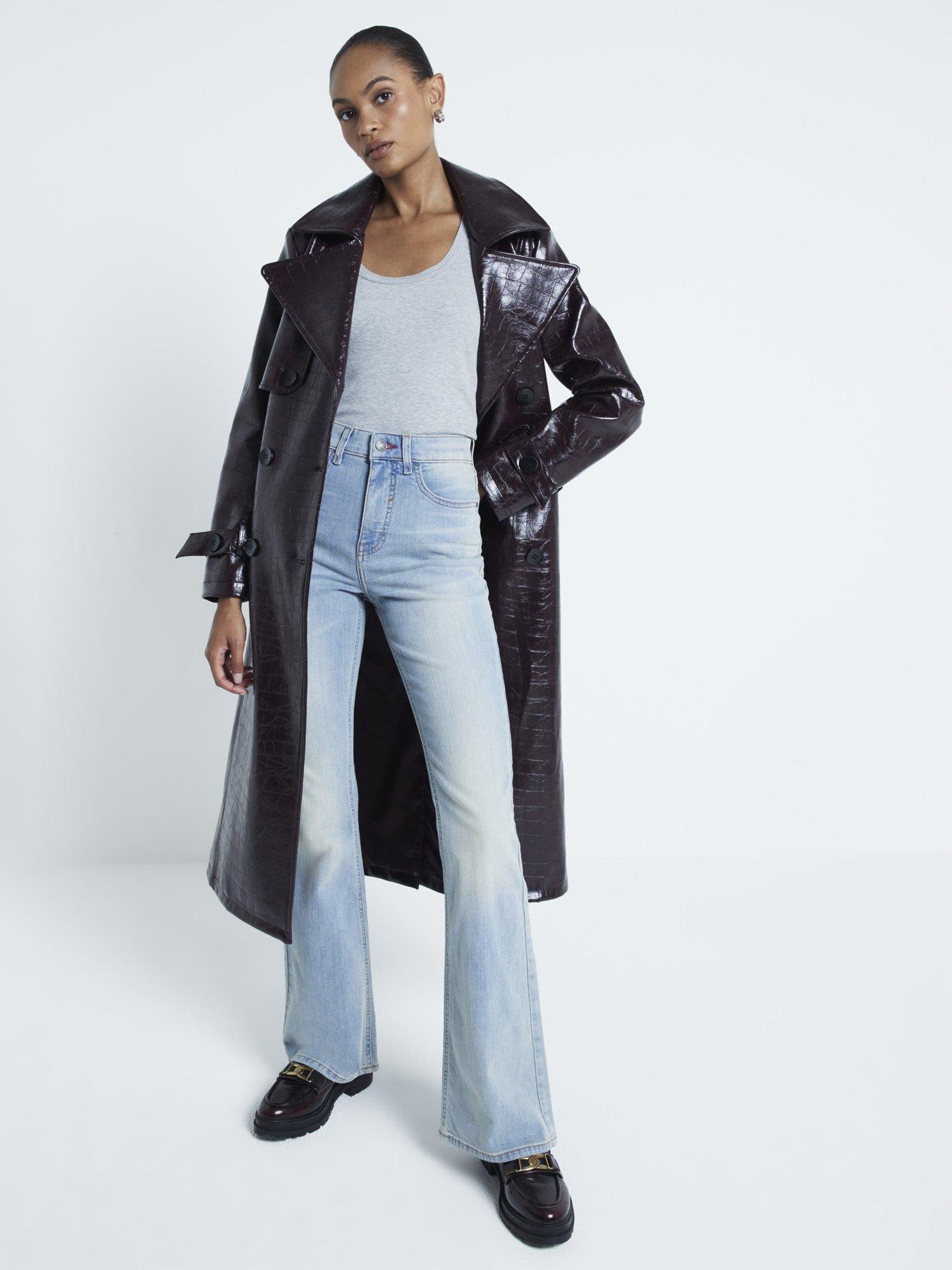 undefined High Rise Tummy Holding Flared Jeans - Blue